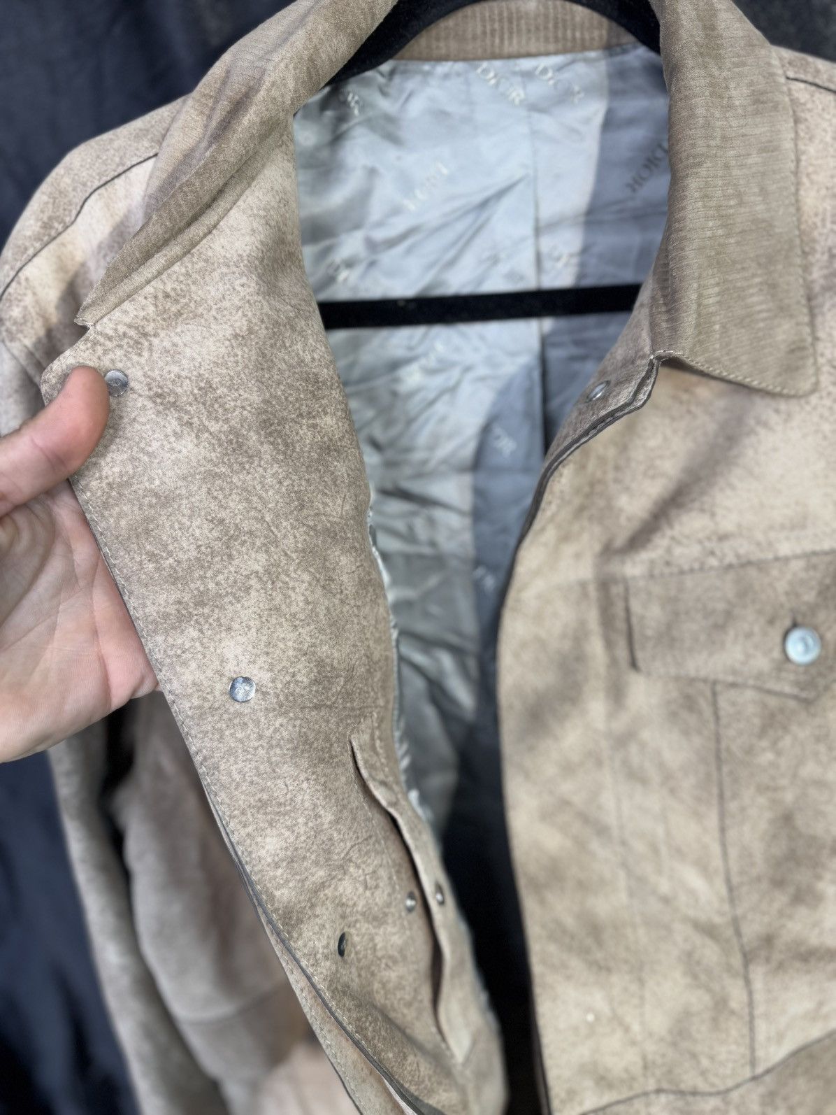 Dior Dior Show khaki Angola lambskin suede jacket Size US L / EU 52-54 / 3 - 5 Thumbnail