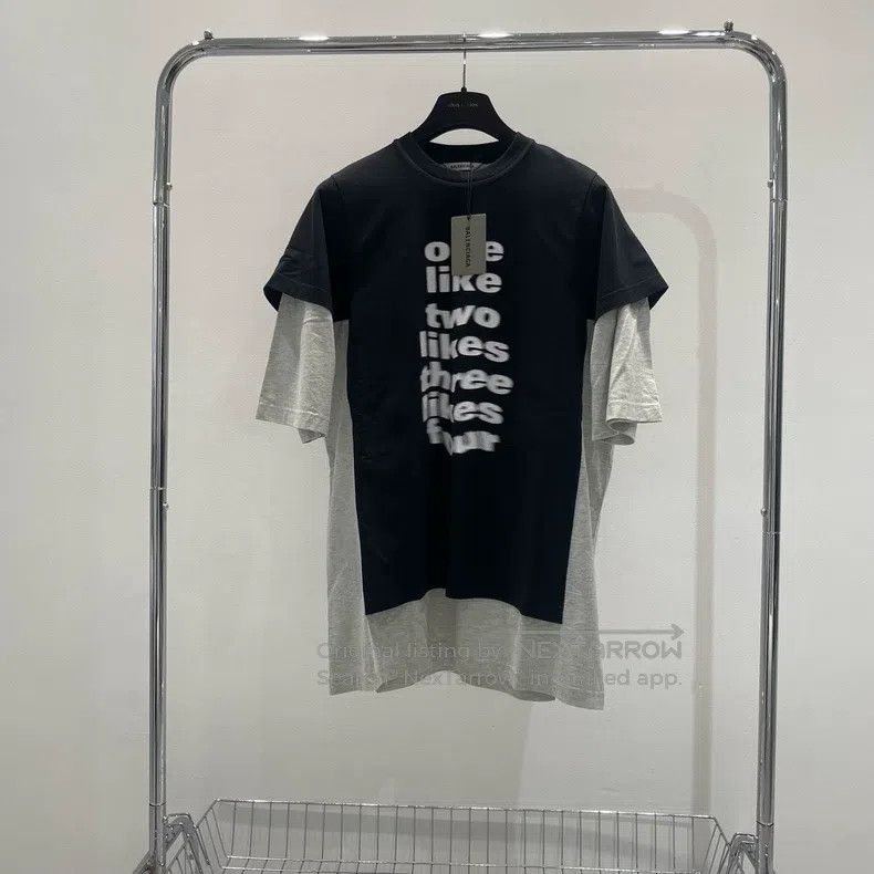 Balenciaga Balenciaga Phantom Logo Fake Two-Piece Short Sleeve Size US S / EU 44-46 / 1 - 1 Thumbnail