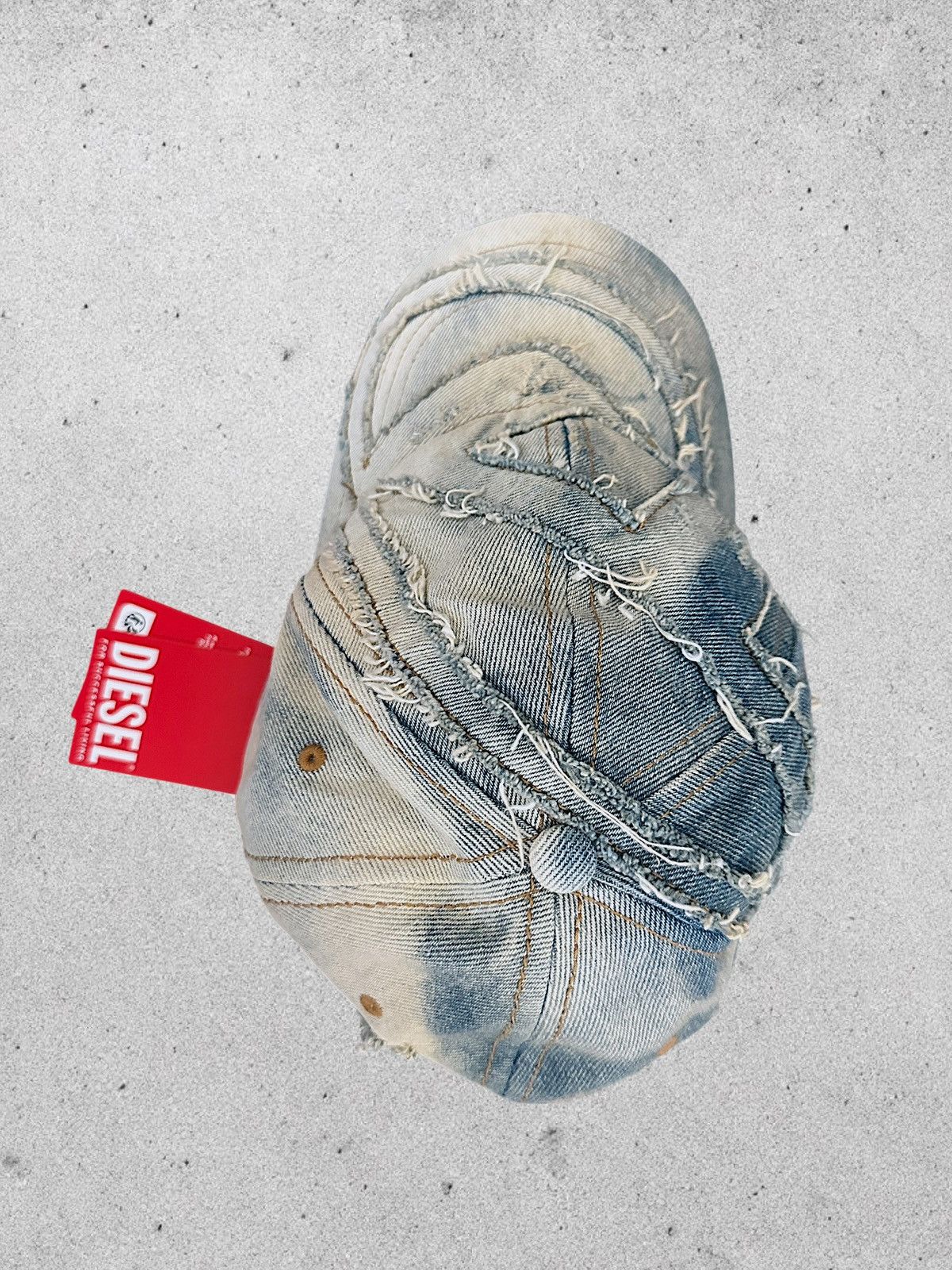 Diesel Diesel C-Obi Distressed Denim Hat Size ONE SIZE - 10 Thumbnail