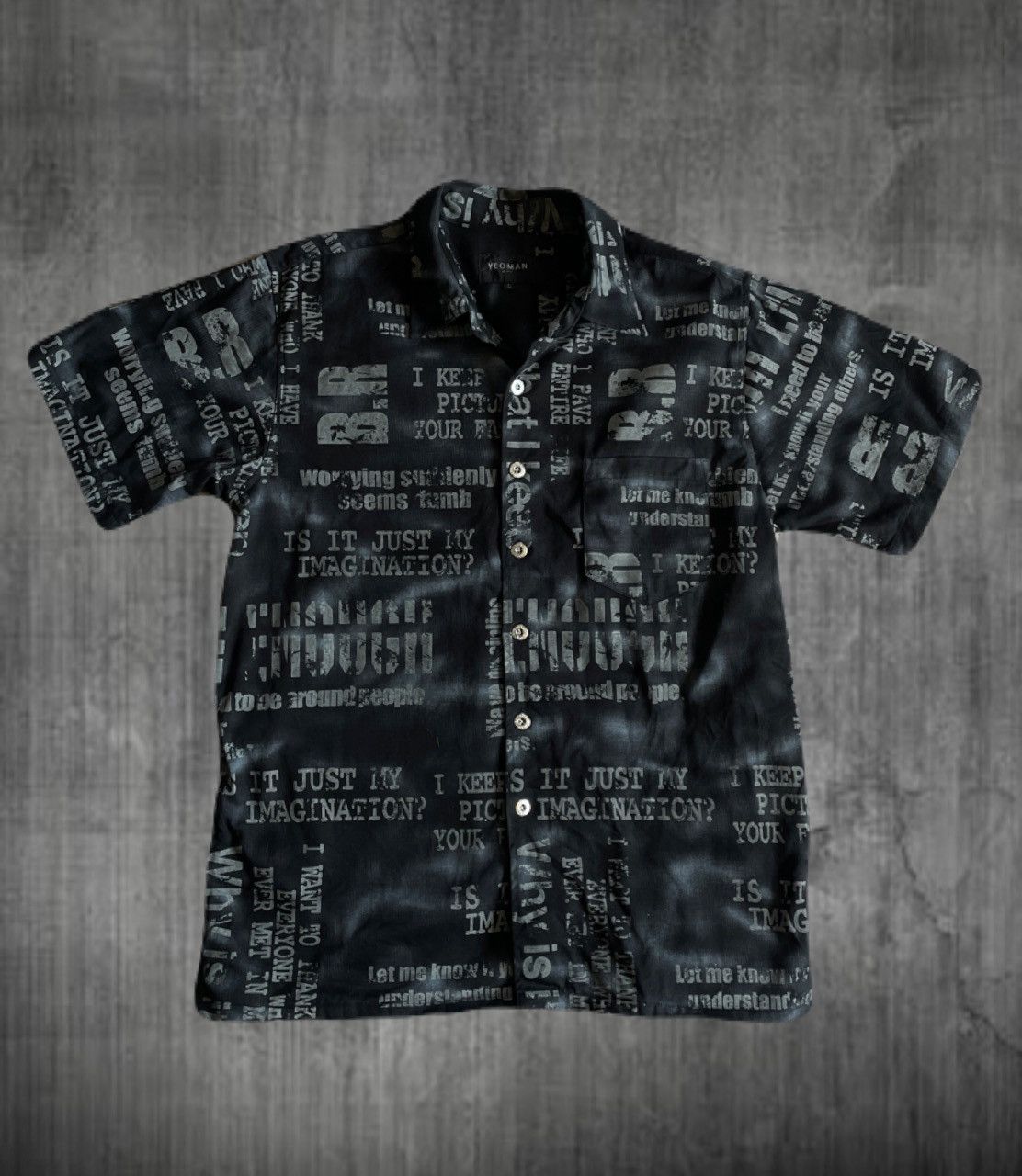 If Six Was Nine 2000s Japanese archive Vkei All-Over Poem Shirts Gyaruo Y2K Size US M / EU 48-50 / 2 - 1 Thumbnail