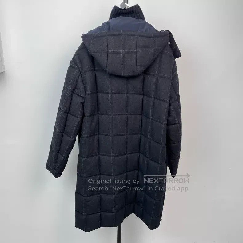 Hermes Hermes Black and Dark Blue Knit Collar Removable Long Cott Size US M / EU 48-50 / 2 - 2 Thumbnail