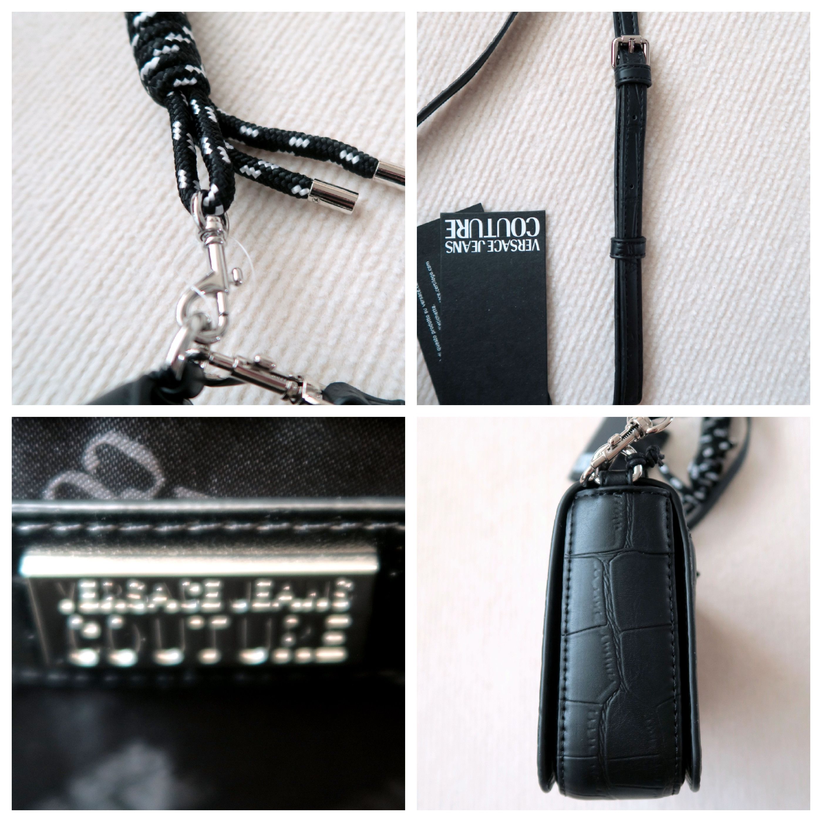 Versace Jeans Couture Versace Jeans Couture Rope Handle Croc Crossbody Bag Size ONE SIZE - 5 Thumbnail