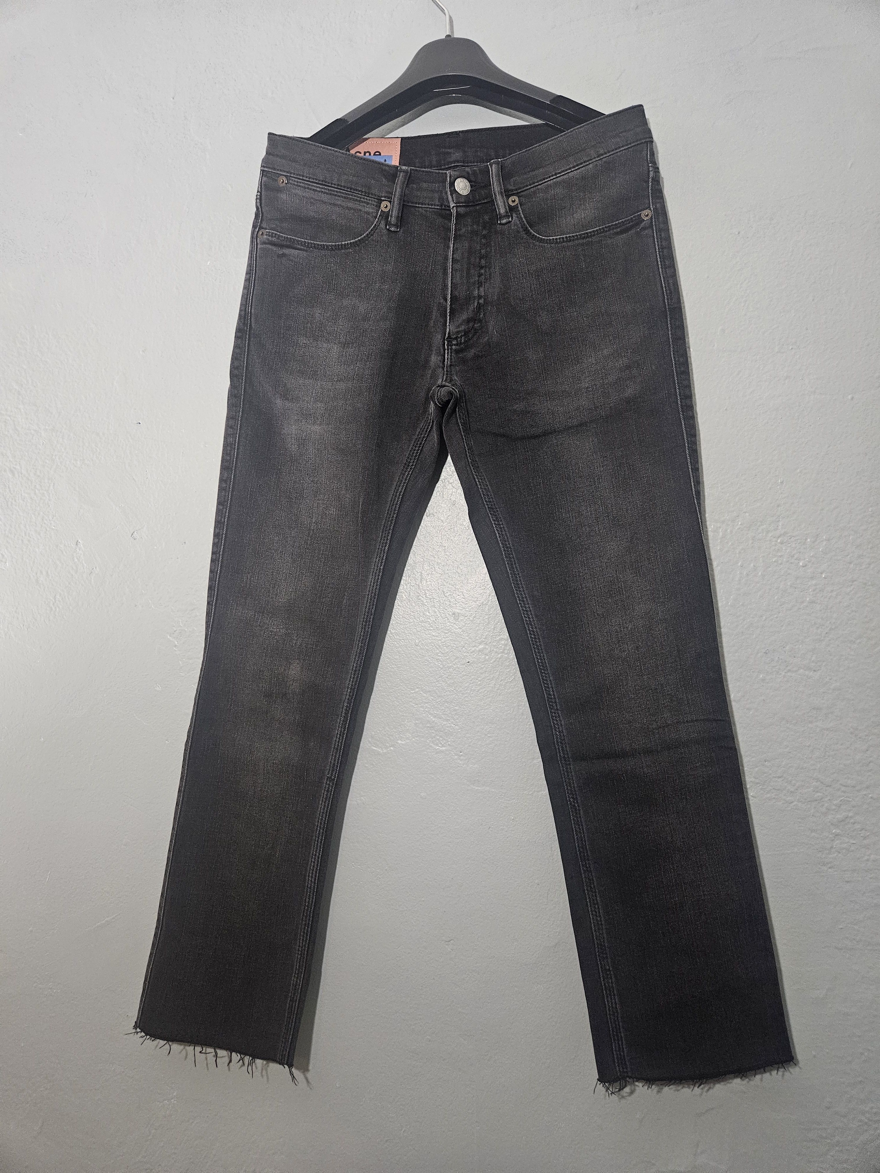 Acne Studios Blå Konst Max Used Blk Back Patch Denim Jeans Size US 28 / EU 44 - 1 Thumbnail