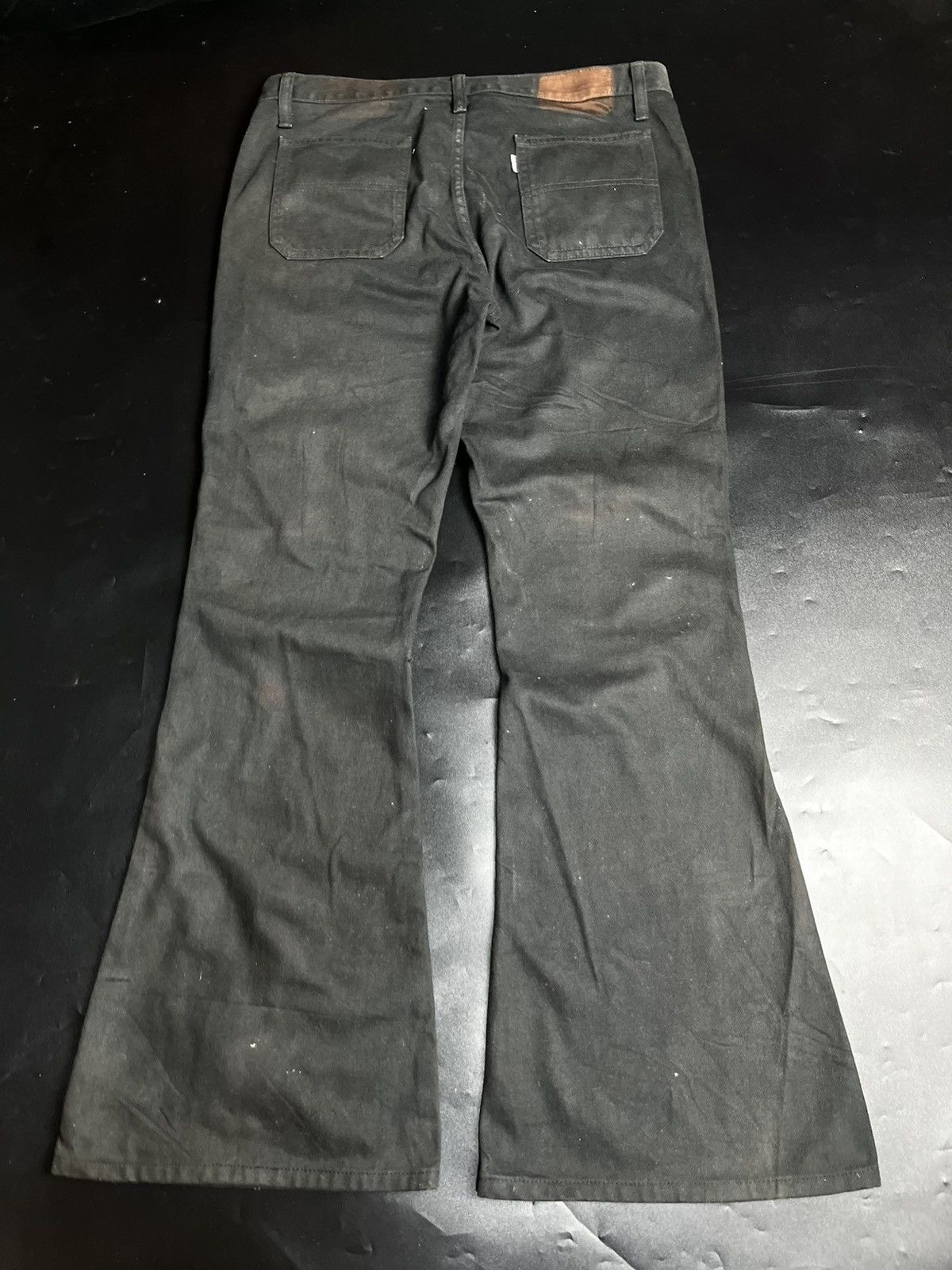 If Six Was Nine × Japanese Brand × Le Grande Bleu (L.G.B.) Super Flare Big John Distressed Jeans Size US 30 / EU 46 - 3 Thumbnail