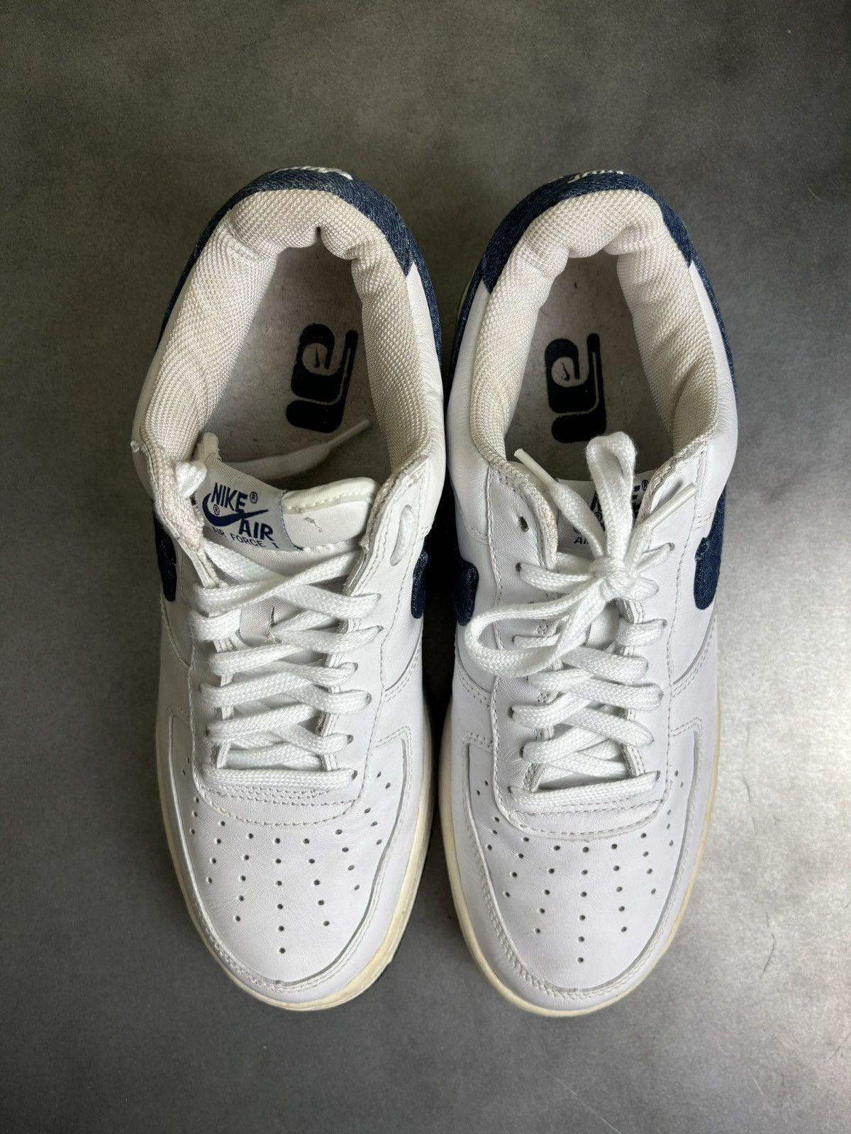 Nike × Vintage 2002 Nike Air Force 1 Denim 2000s Vintage AF1 Jeans White 10 Size US 10.5 / EU 43-44 - 12 Thumbnail