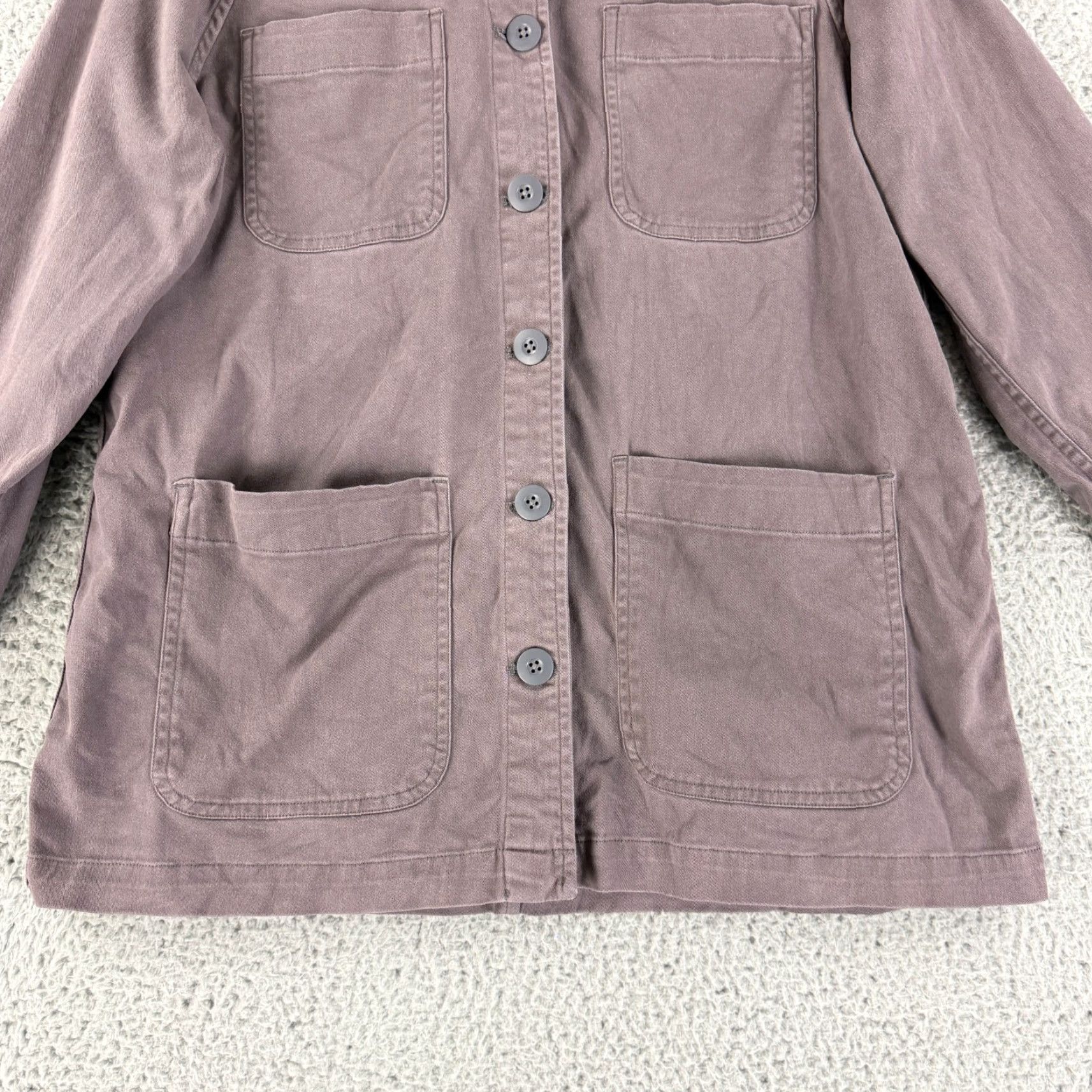 Vintage Bridge & Burn Boardman Work Jacket Womens Small Purple Button Front Long Sleeve Jacket Size S / US 4 / IT 40 - 4 Thumbnail
