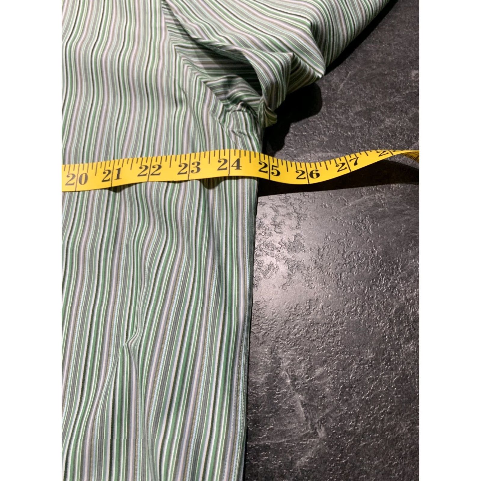Vintage THOMAS DEAN Striped Cotton Dress Shirt Red Large Long Sleeve Casual Mens Size 42R - 7 Thumbnail