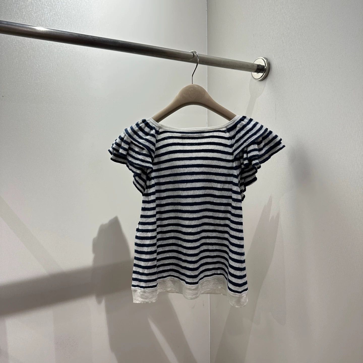 Christian Dior Monsieur Christian Dior apr697 Linen Ruffle Striped Star Slogan SS 36 Size XS / US 0-2 / IT 36-38 - 2 Thumbnail