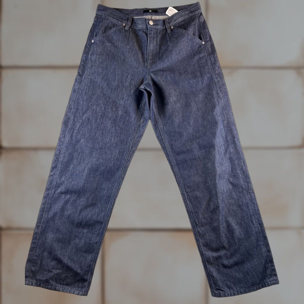 Banana Republic Banana Republic Jeans Slouch Straight Womens Size 30L Blue Denim 5-Pocket Dark Wash Indigo Straight Jeans Womens Size 30" / US 8 / IT 44 - 1 Thumbnail