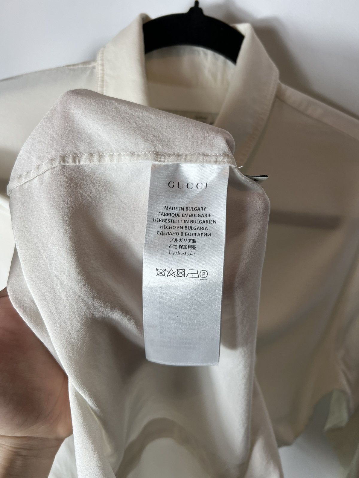 Gucci Vintage luxury Gucci Uniform Cream Silk Shirt Size 40 Size S / US 4 / IT 40 - 7 Thumbnail