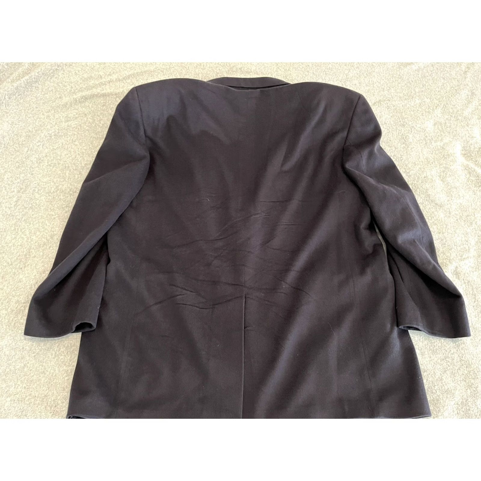 Nordstrom John W. Nordstrom Loro Piana 100% Cashmere Blazer Jacket Sport Coat Mens 46R Blue Solid 2 Button Women? Size 46R - 6 Thumbnail