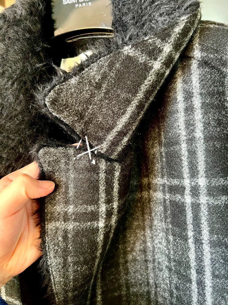 Saint Laurent Paris Saint Laurent Paris Camel wool plaid coat-2506 Size US M / EU 48-50 / 2 - 7 Thumbnail