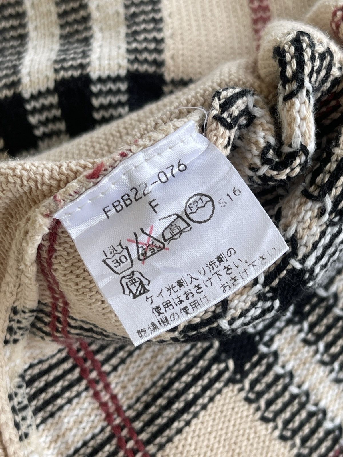Burberry Nova Checked Knit Cropped Shirt Size M / US 6-8 / IT 42-44 - 6 Thumbnail