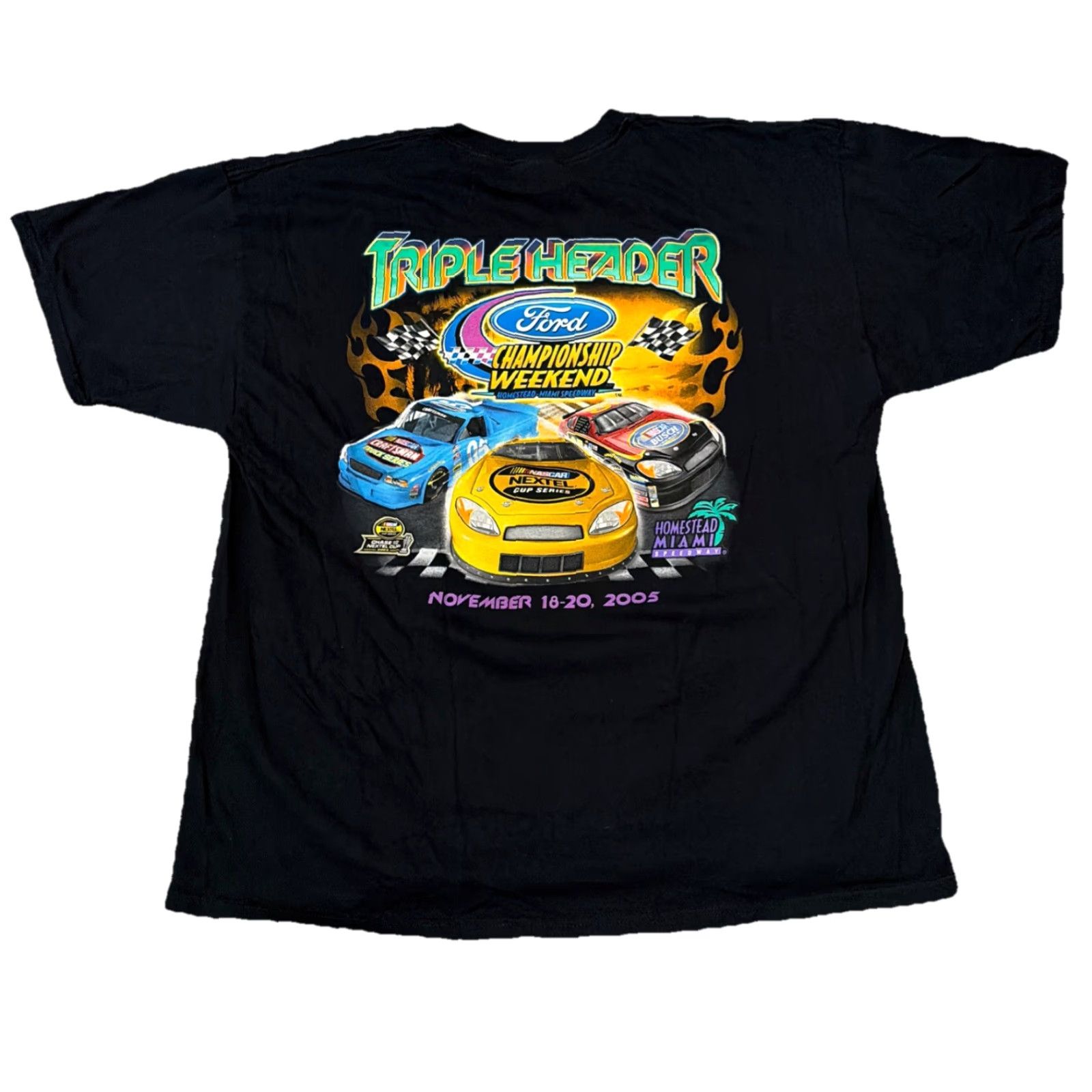 Ford VINTAGE Ford Championship Weekend Homestead Miami NASCAR Racing T-Shirt 2XL Black Mens Shirt Size US XXL / EU 58 / 5 - 2 Thumbnail