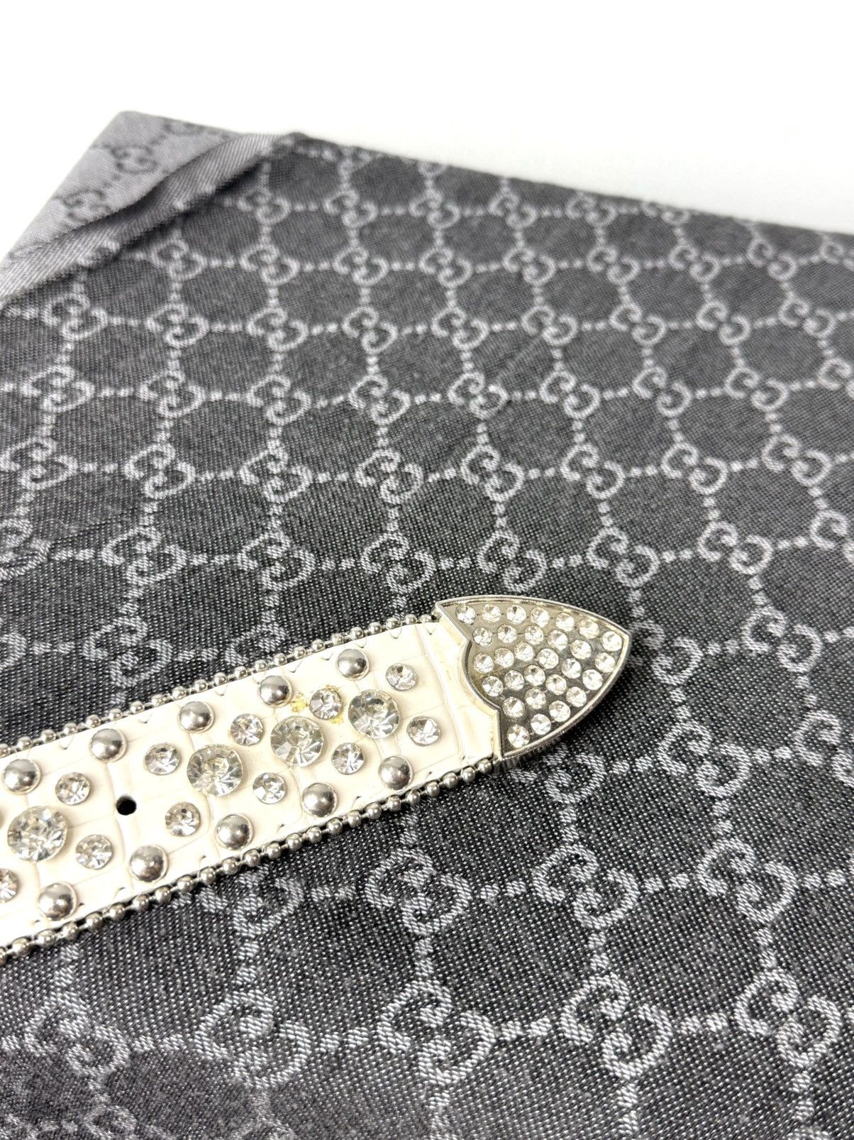 Japanese Brand Vintage Rhinestones Metal Belt BB Simon Style Size ONE SIZE - 5 Thumbnail