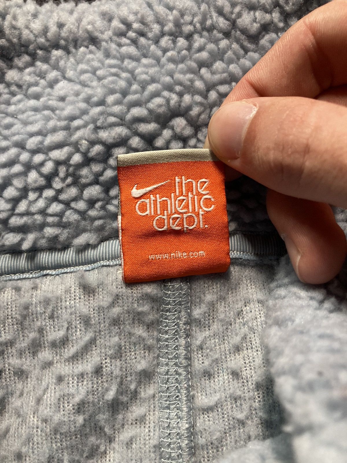 Nike × Vintage ⛩️Nike 1/3zip custom sherpa fleece vintage y2k biglogo blue Size US L / EU 52-54 / 3 - 6 Thumbnail