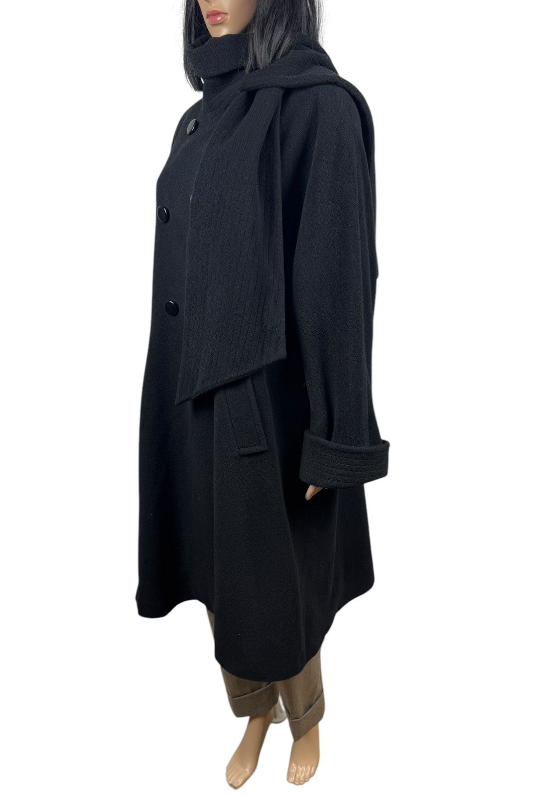 Escada Escada By Margaretha Ley Wool Overcoat Scarf Decor DE40 IT46 Size L / US 10 / IT 46 - 5 Thumbnail