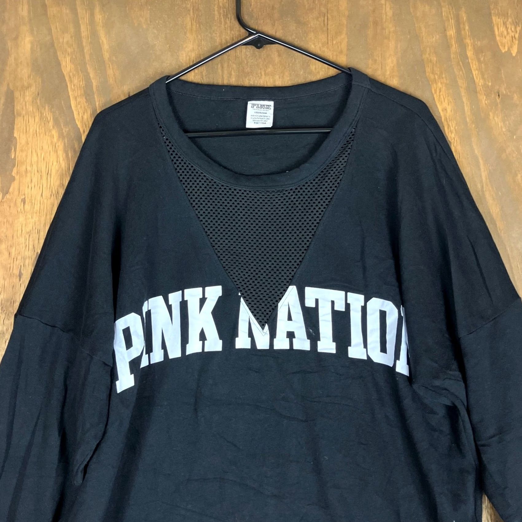 Vintage PINK Victoria Secret Womens Sweatshirt Black 'Pink Nation' Long Sleeve Casual L Size L / US 10 / IT 46 - 2 Thumbnail