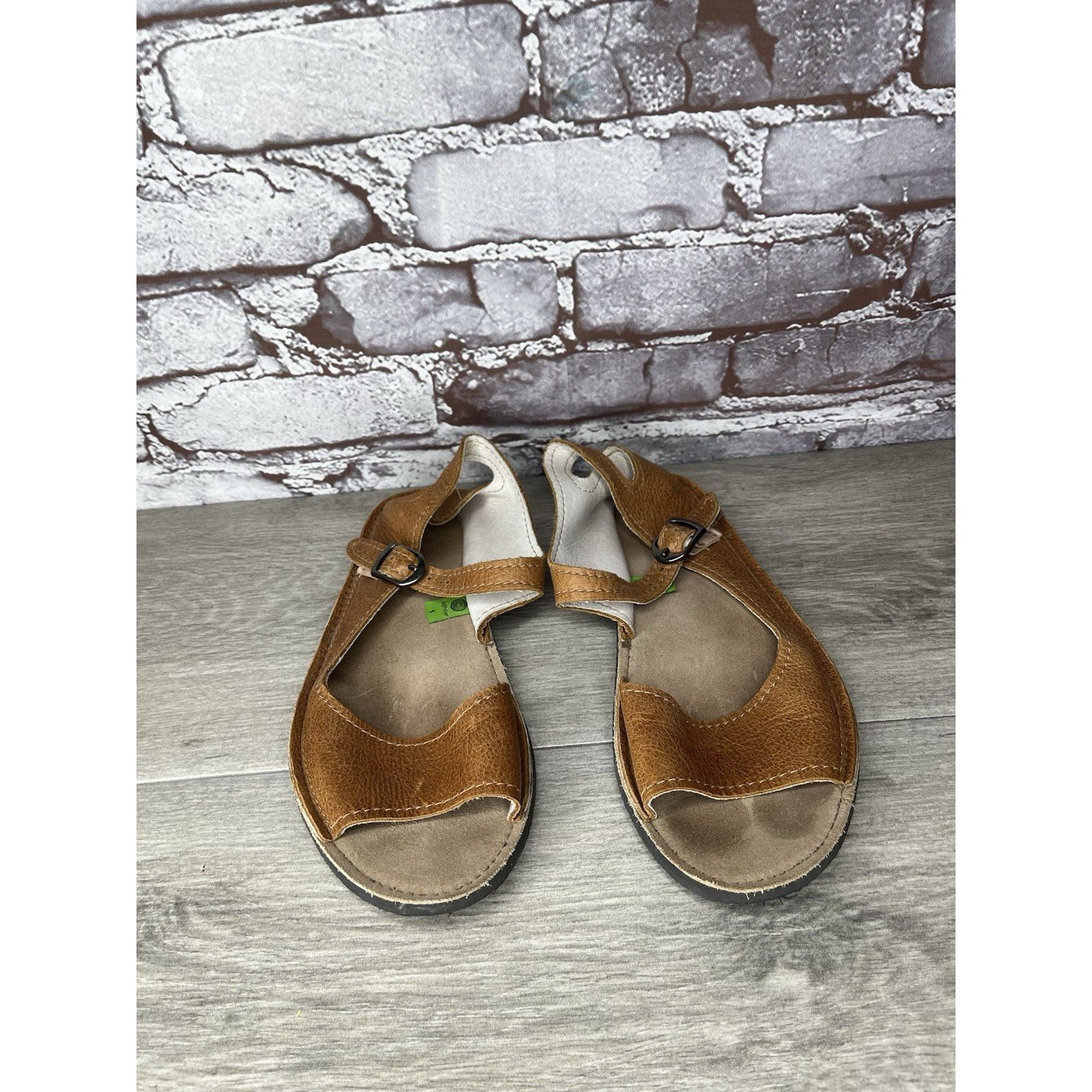 Soulstar Softstar Barefoot Minimalist Brown Leather Ankle Strap Vibra Size US 5 / IT 35 - 14 Thumbnail