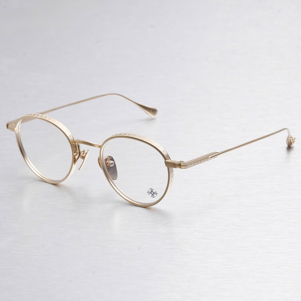 Chrome Hearts CHROME HEARTS THICK GOLD PLATED/MATTE GOLD PLATED GLASSES Size ONE SIZE - 2 Thumbnail