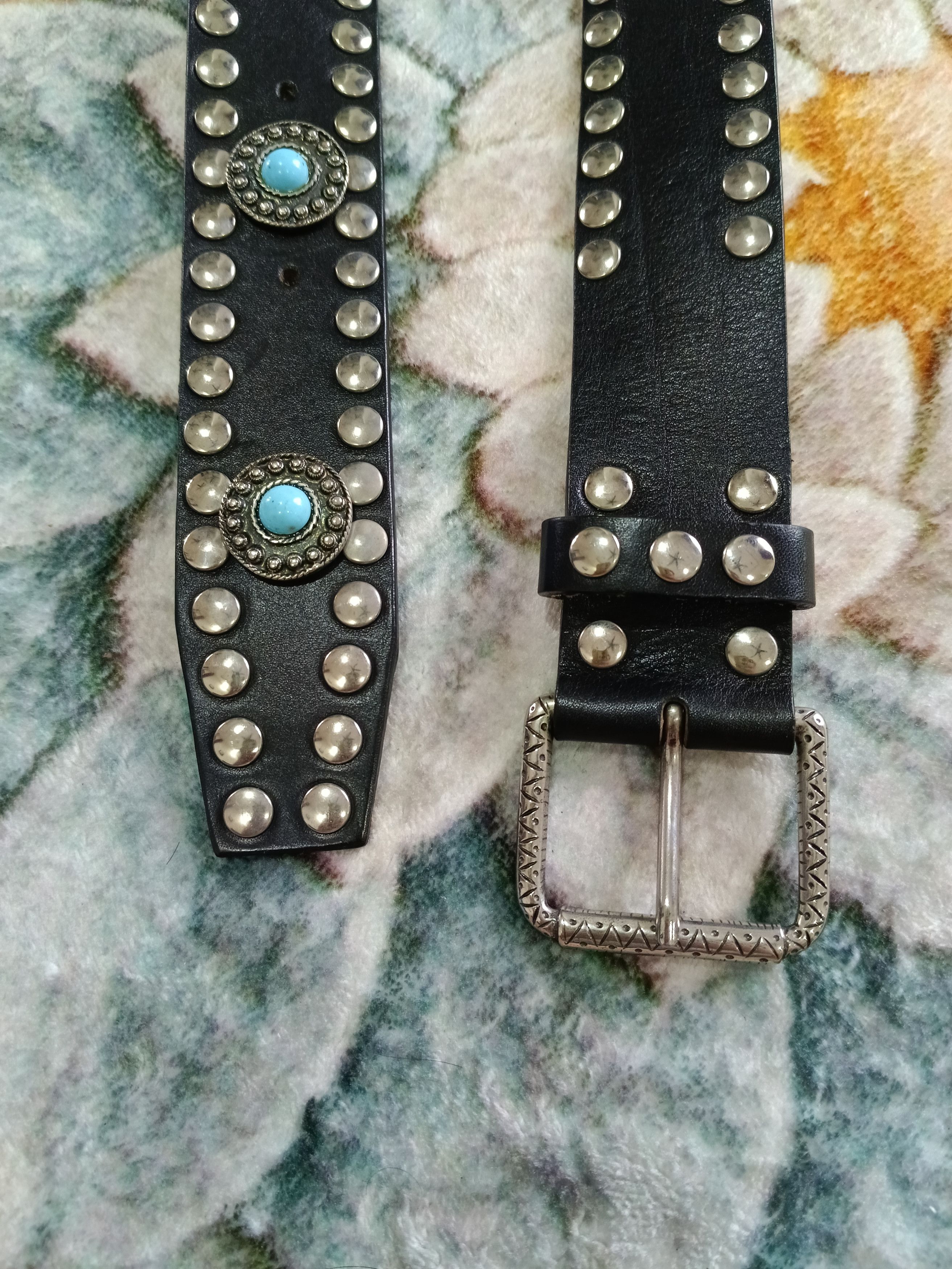 Leather OG🔥GRAIL FORCONI STUDDED LEATHER MADE IN ITALY Size ONE SIZE - 2 Thumbnail
