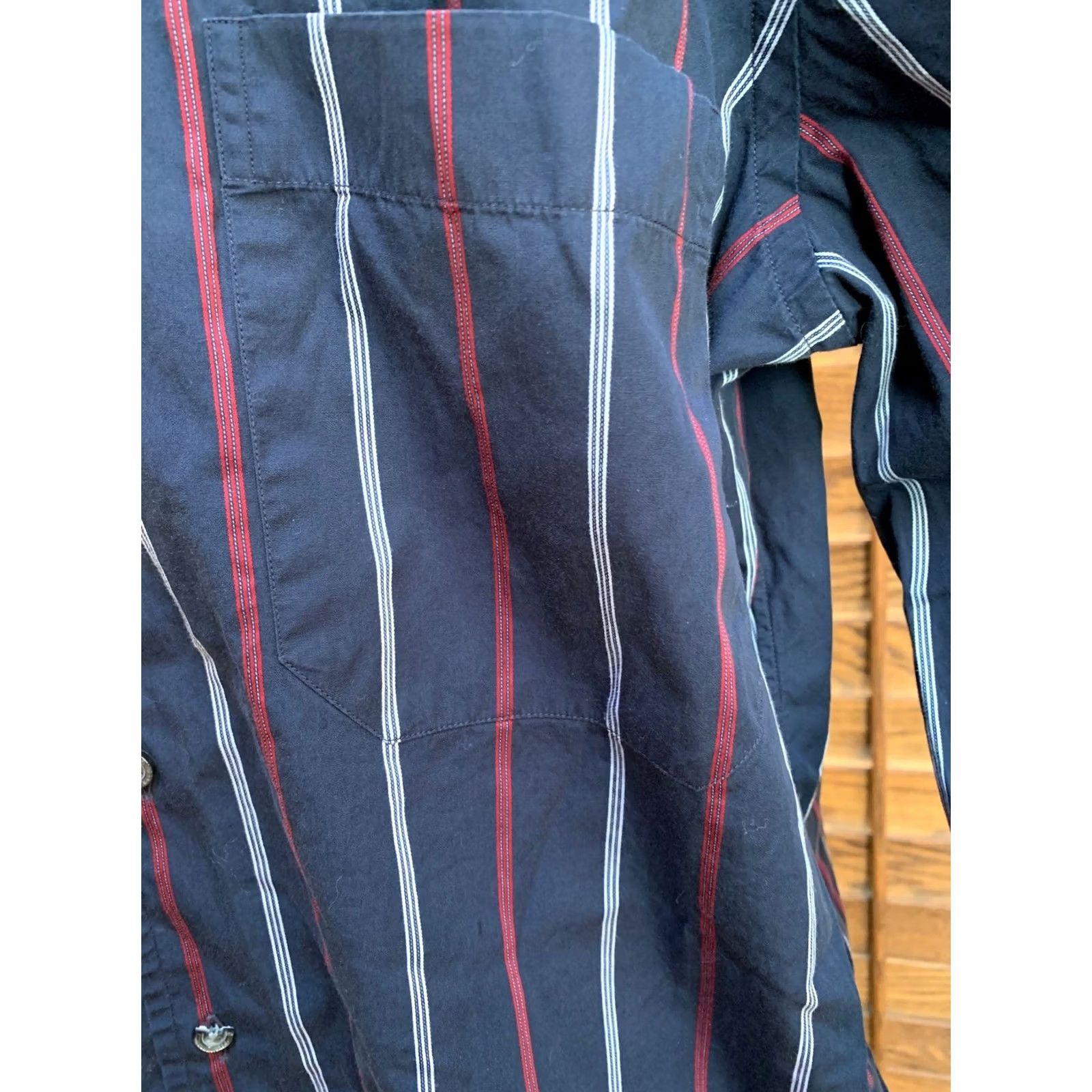 Corneliani VINTAGE Corneliani Shirt Mens Medium Blue Red & White Stripes Italian Made Cotton Casual Size US M / EU 48-50 / 2 - 4 Thumbnail