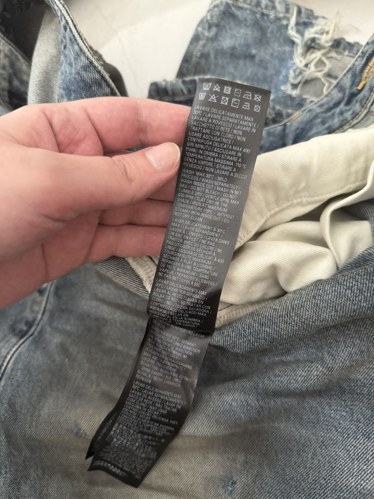 Balenciaga *RARE* Balenciaga SS23 Mud Oil Spilled Denim Baggy Version Size US 36 / EU 52 - 11 Thumbnail