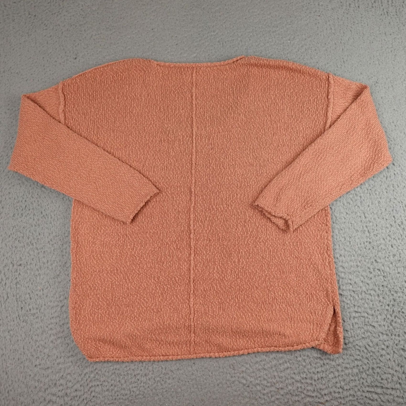 Vintage Aeri Shirt Womens Medium Pink Textured Tunic Pullover Long Sleeve Knit Boho Shirt Blouse Casual Size M / US 6-8 / IT 42-44 - 3 Thumbnail