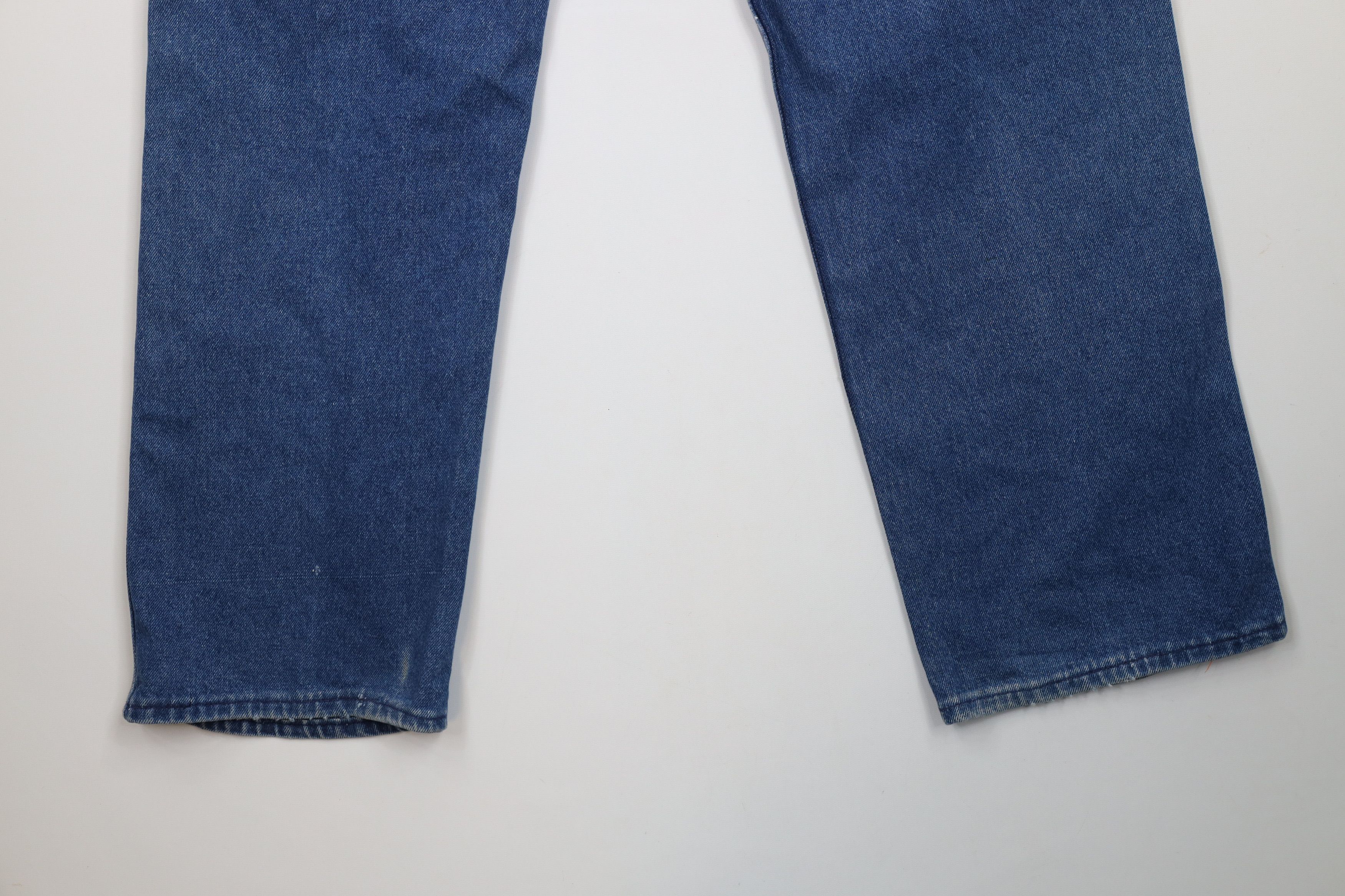 Big Mac × Vintage Vintage 70s Big Mac Wide Leg Dungaree Denim Jeans Blue USA Size US 34 / EU 50 - 15 Thumbnail