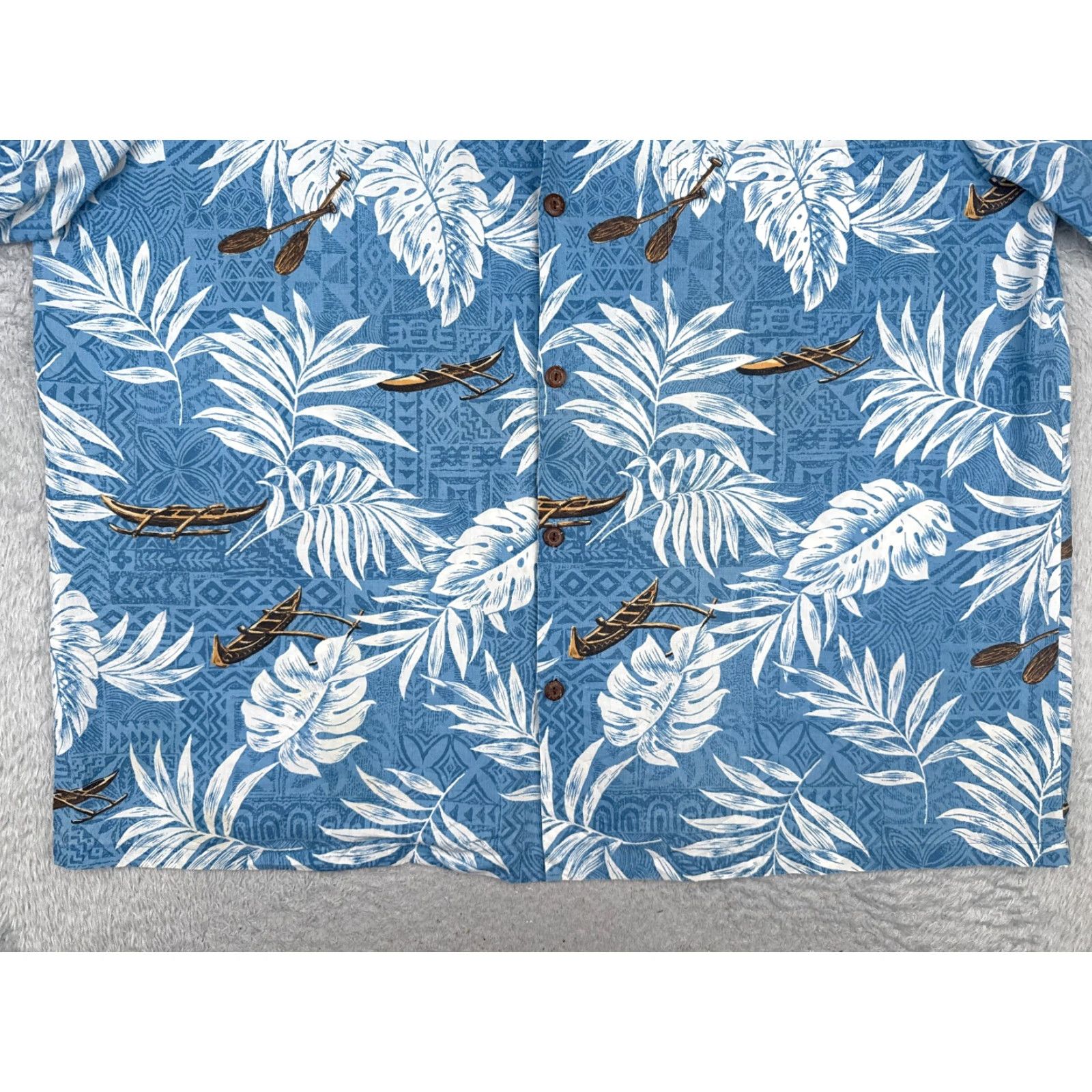 Vintage VINTAGE Royal Creations Hawaiian Shirt Men 3XL XXXL Blue Floral Boat Polyester Blend Size US XXL / EU 58 / 5 - 5 Thumbnail