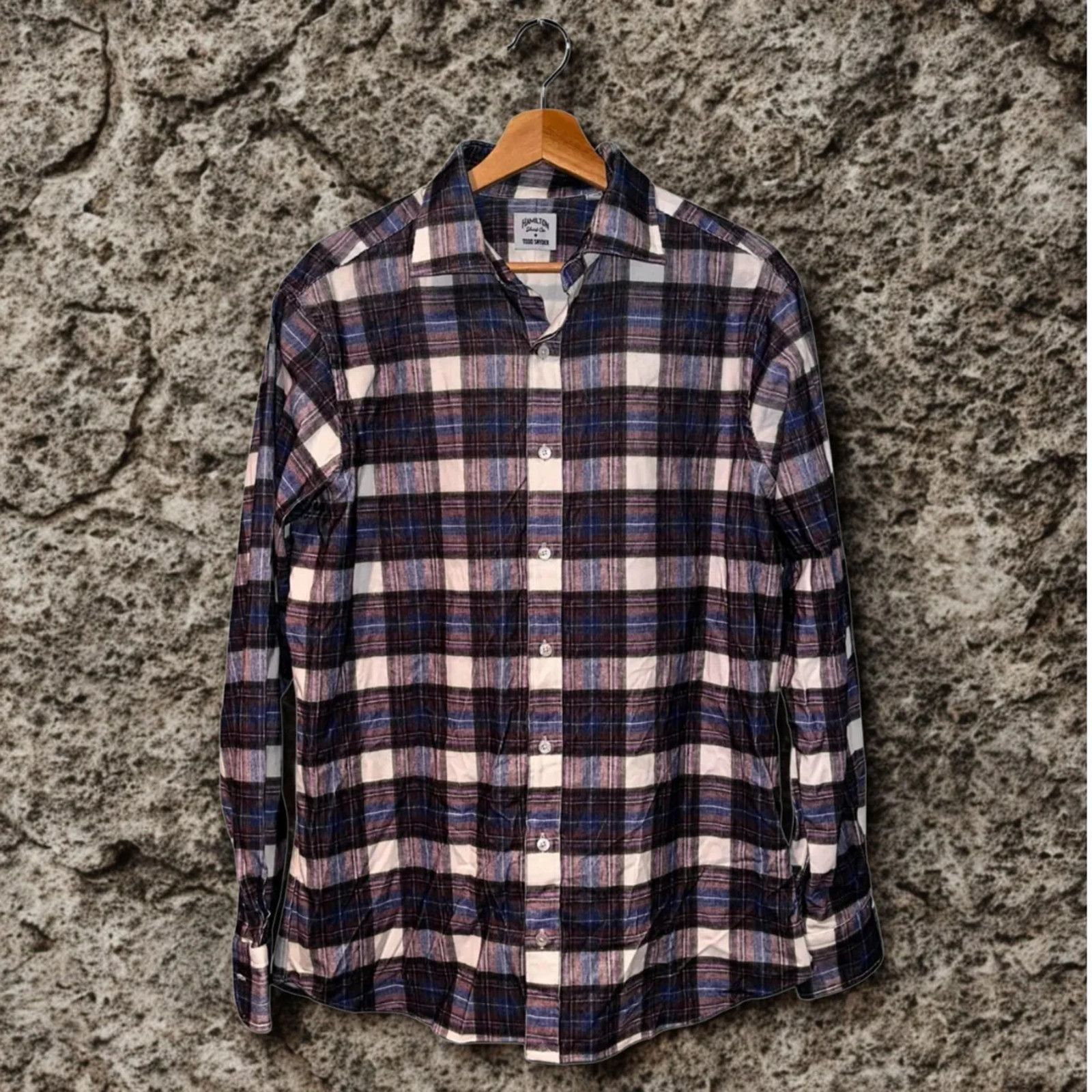 Todd Snyder Hamilton + Todd Snyder Check Gingham Button Down Shirt Sz 16 Size US L / EU 52-54 / 3 - 1 Thumbnail