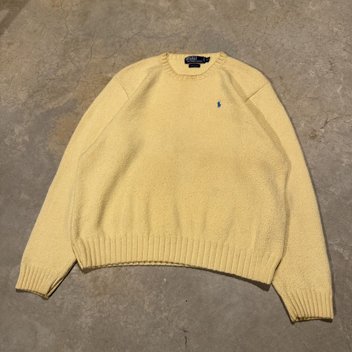 Polo Ralph Lauren Vintage 1990s Polo Ralph Lauren Faded Distressed Sweater Size US XXL / EU 58 / 5 - 2 Thumbnail