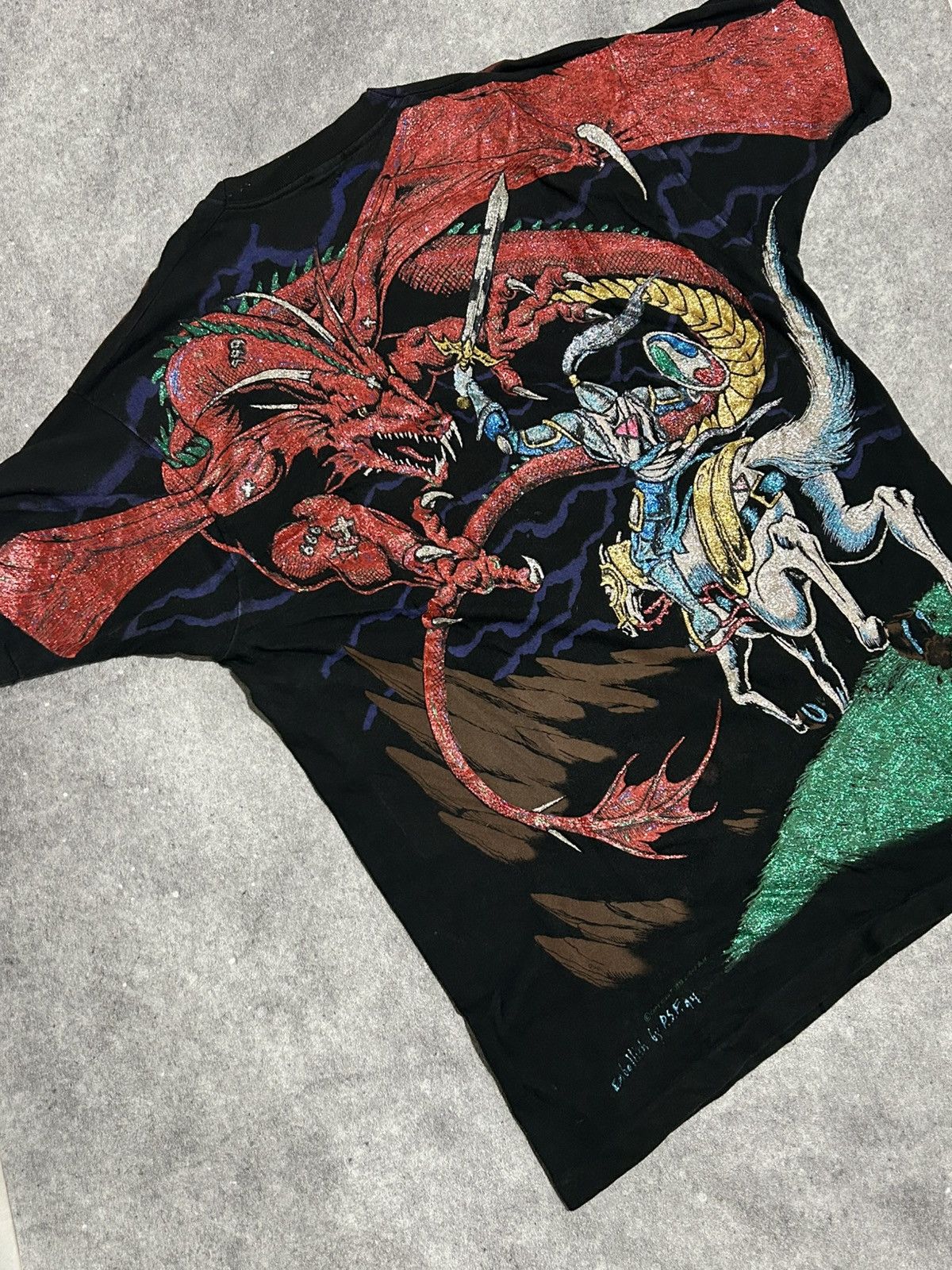Liquid Blue T SHIRT LIQUID BLUE (DARK FANTASY) DRAGON Size US XXL / EU 58 / 5 - 2 Thumbnail