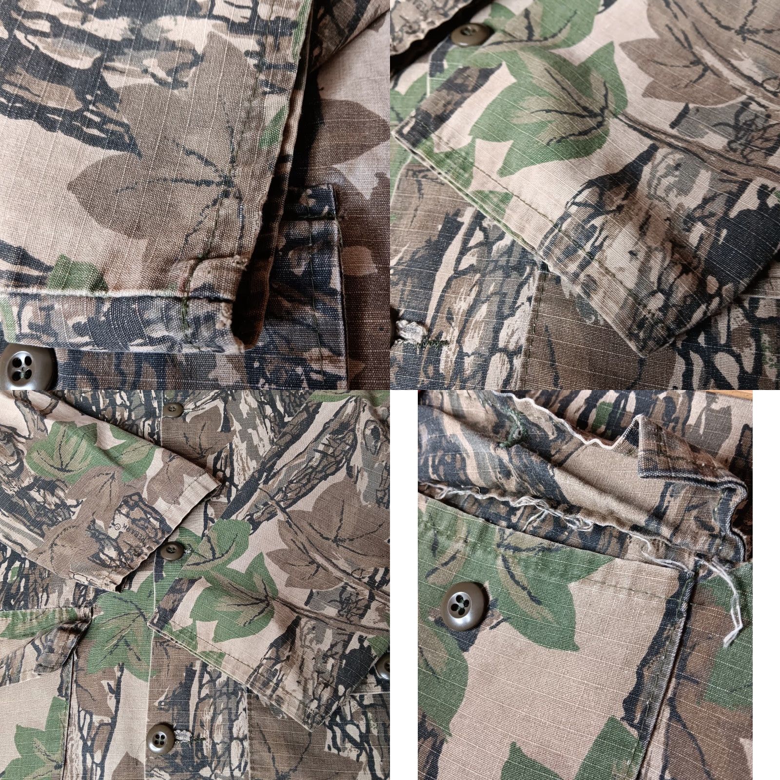 Bark VINTAGE Patriot Industries Jacket M Tree Bark Camo Hunting Distressed Outdoors Green and Brown Men Regular Lightweight Mid-Length Size US M / EU 48-50 / 2 - 9 Thumbnail