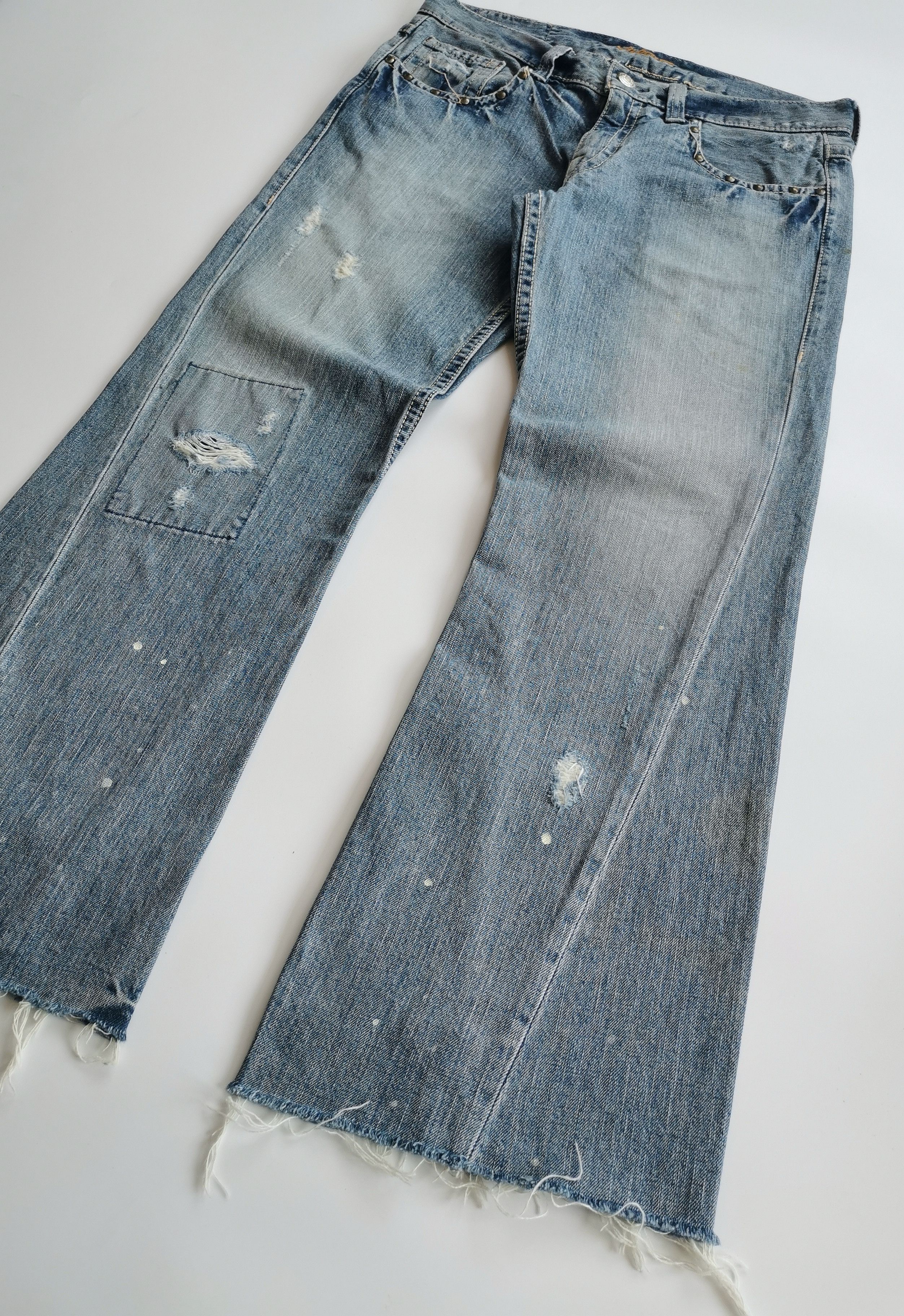 Tornado Mart Flare Jeans On Board Rusty Clawmark Boot Cut Denim Size US 34 / EU 50 - 7 Thumbnail