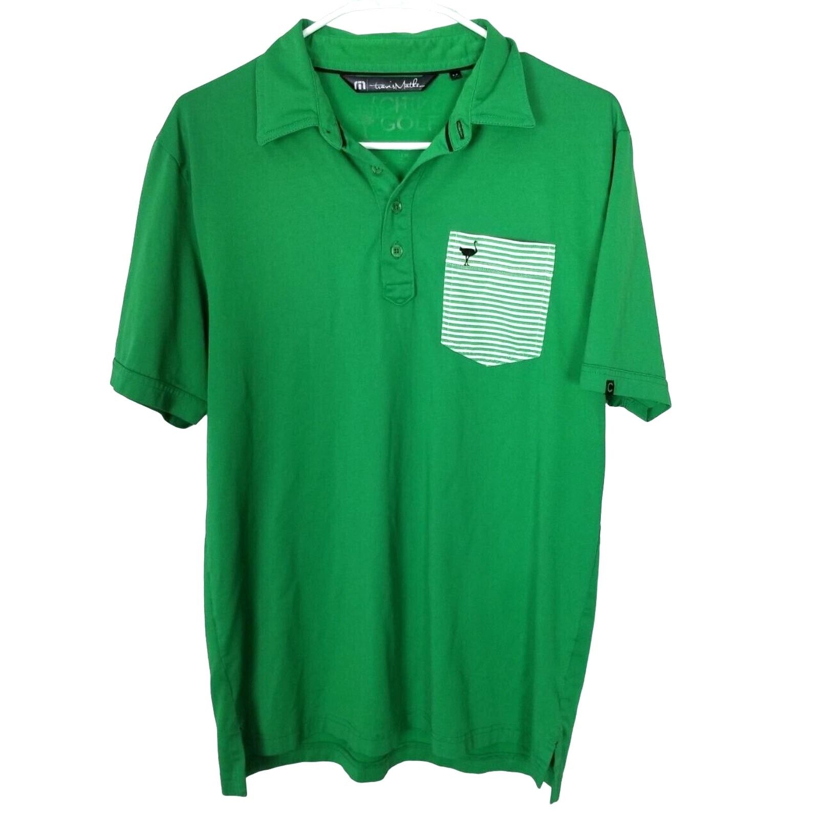 TravisMathew Travis Mathew Men Golf Polo Shirt Chive Kelly Green M Active Size US M / EU 48-50 / 2 - 1 Thumbnail