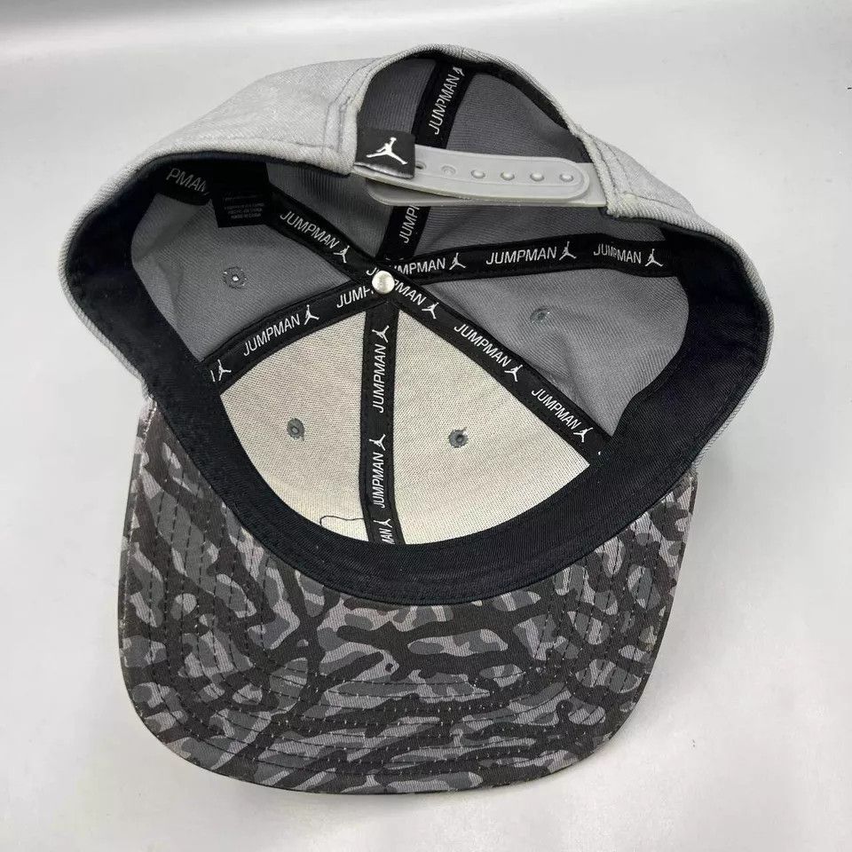 Jordan Brand Air Jordan Hat Men Gray Camouflage Embroidered Snap Back Cap Size ONE SIZE - 4 Thumbnail