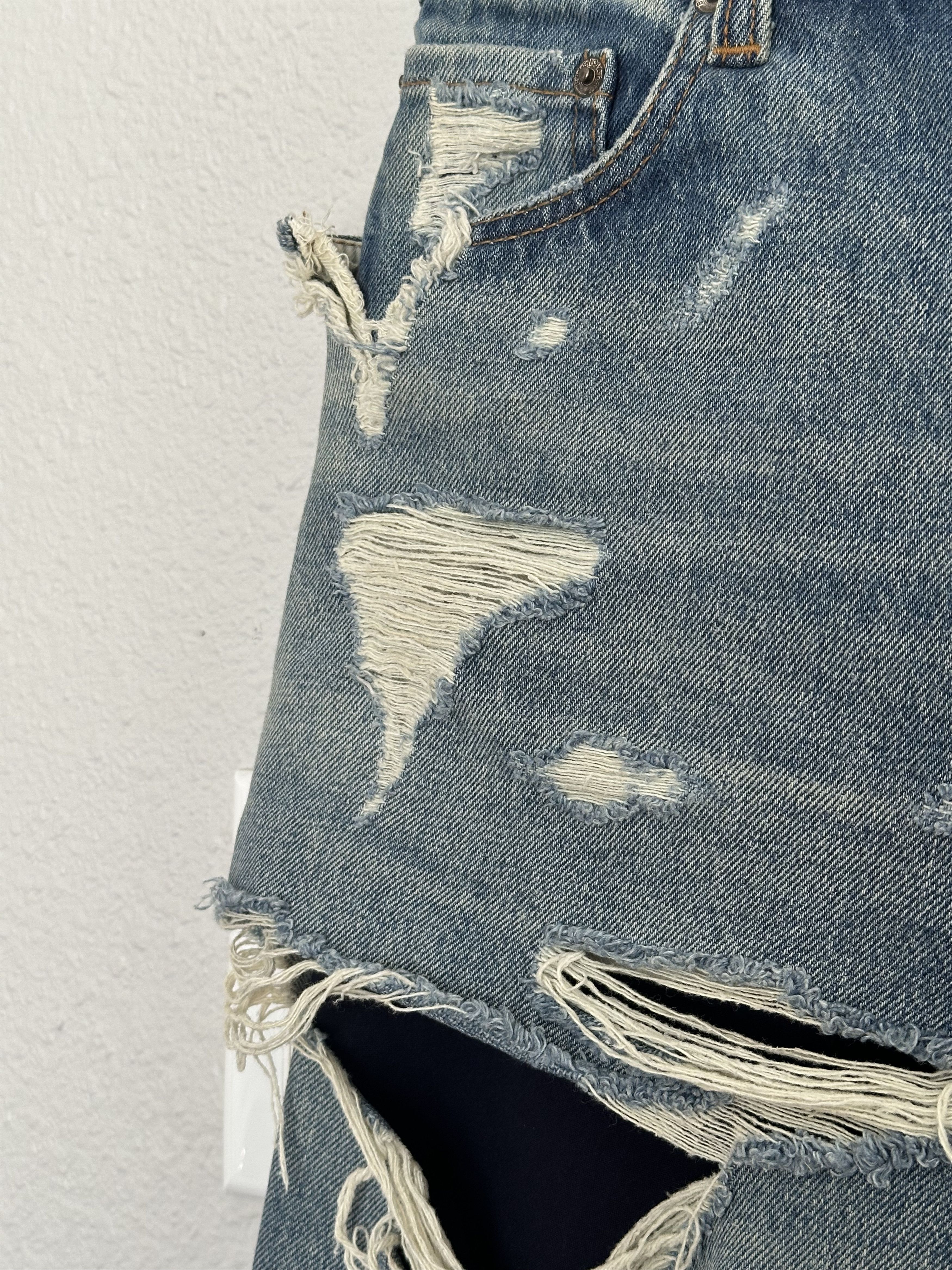 Balenciaga AW21 Layered Distressed Denim Size US 30 / EU 46 - 5 Thumbnail