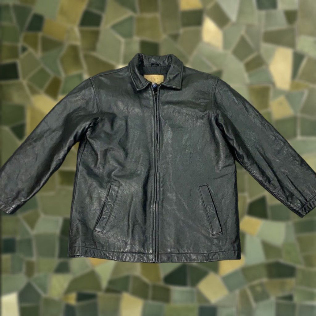 Gap VINTAGE Gap Leather Jacket Womens XL Black Insulated Zip Size XL / US 12-14 / IT 48-50 - 1 Thumbnail