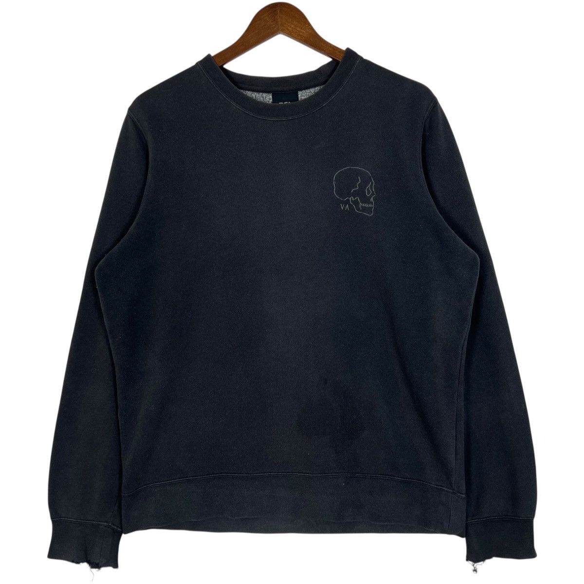 RVCA Distressed RVCA Crew Neck Size US S / EU 44-46 / 1 - 1 Thumbnail