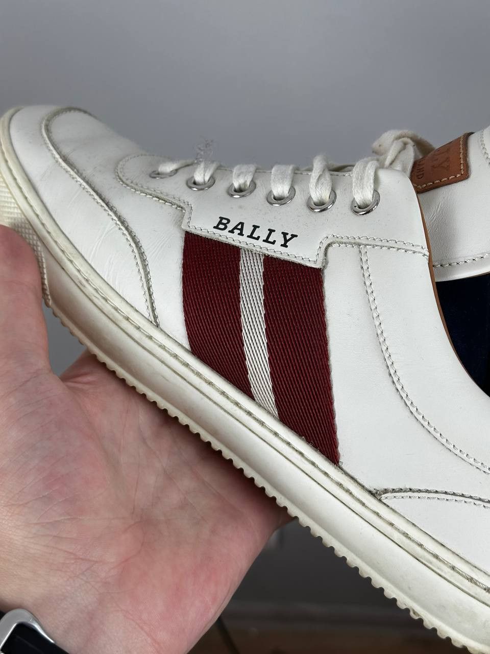 Bally BALLY Oriano White Leather Sneakers Men’s Shoes Size US 8 Size US 8 / EU 41 - 6 Thumbnail