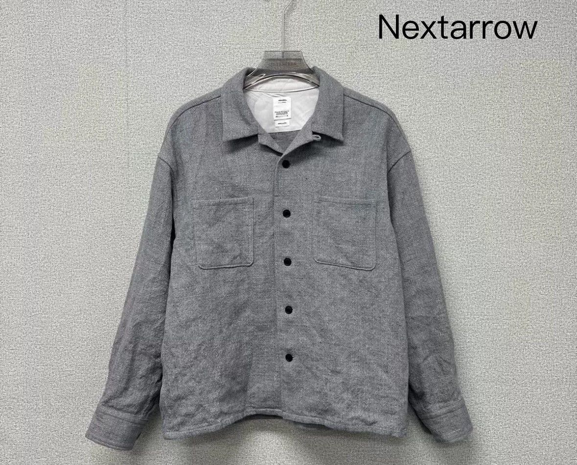 Visvim Visvim's new gray Cuban collar button up long sleeved shirt Size US M / EU 48-50 / 2 - 1 Thumbnail