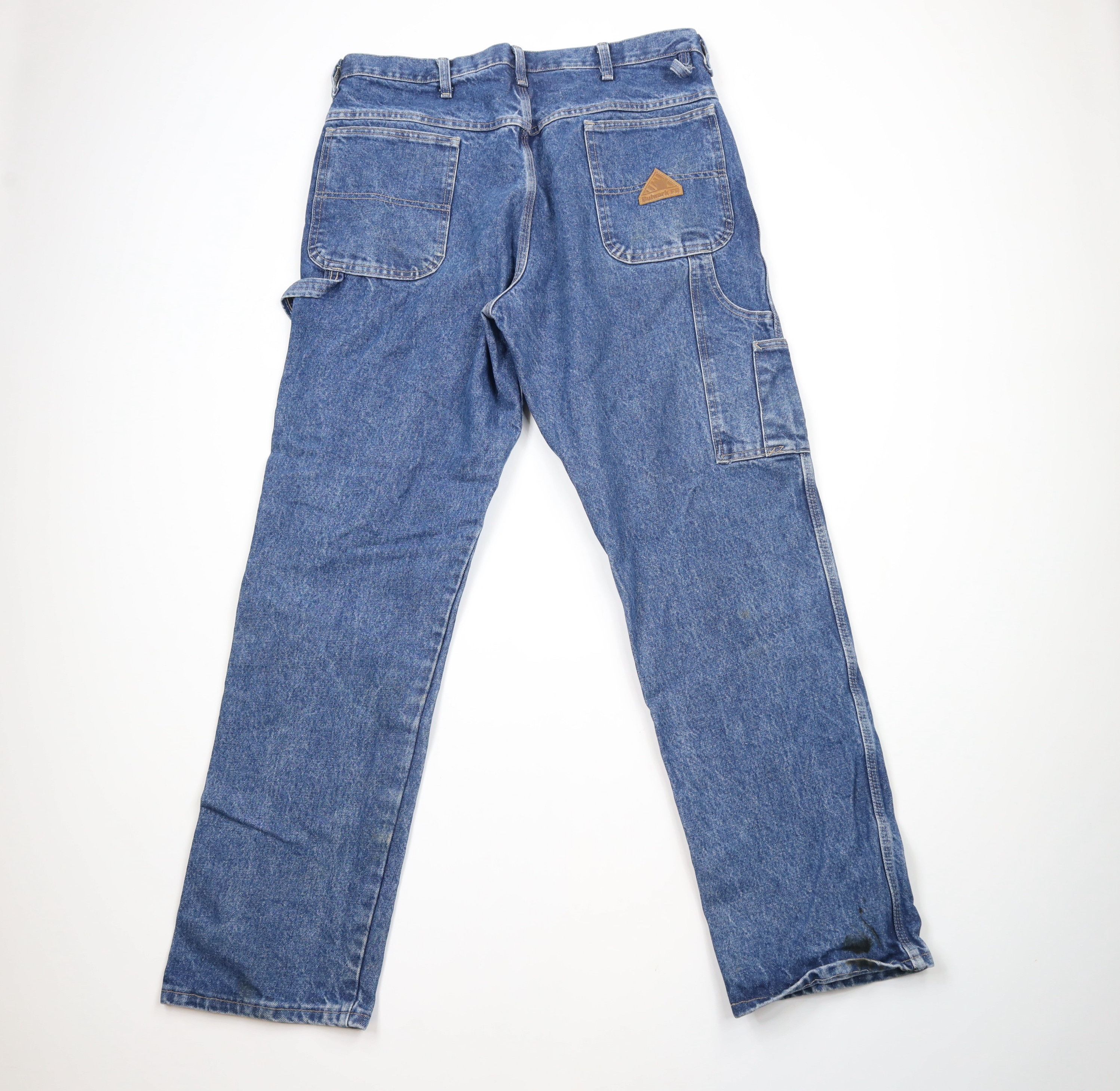 Vintage Vintage Bulwark FR Resistant Work Wide Leg Dungaree Jeans Size US 38 / EU 54 - 9 Thumbnail