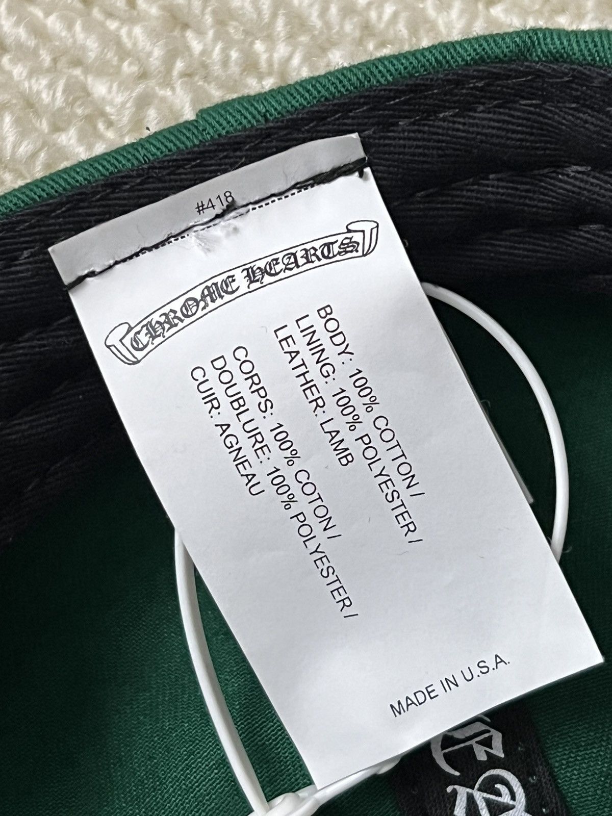 Chrome Hearts Chrome Hearts Hat Cap Space Green Size ONE SIZE - 16 Thumbnail