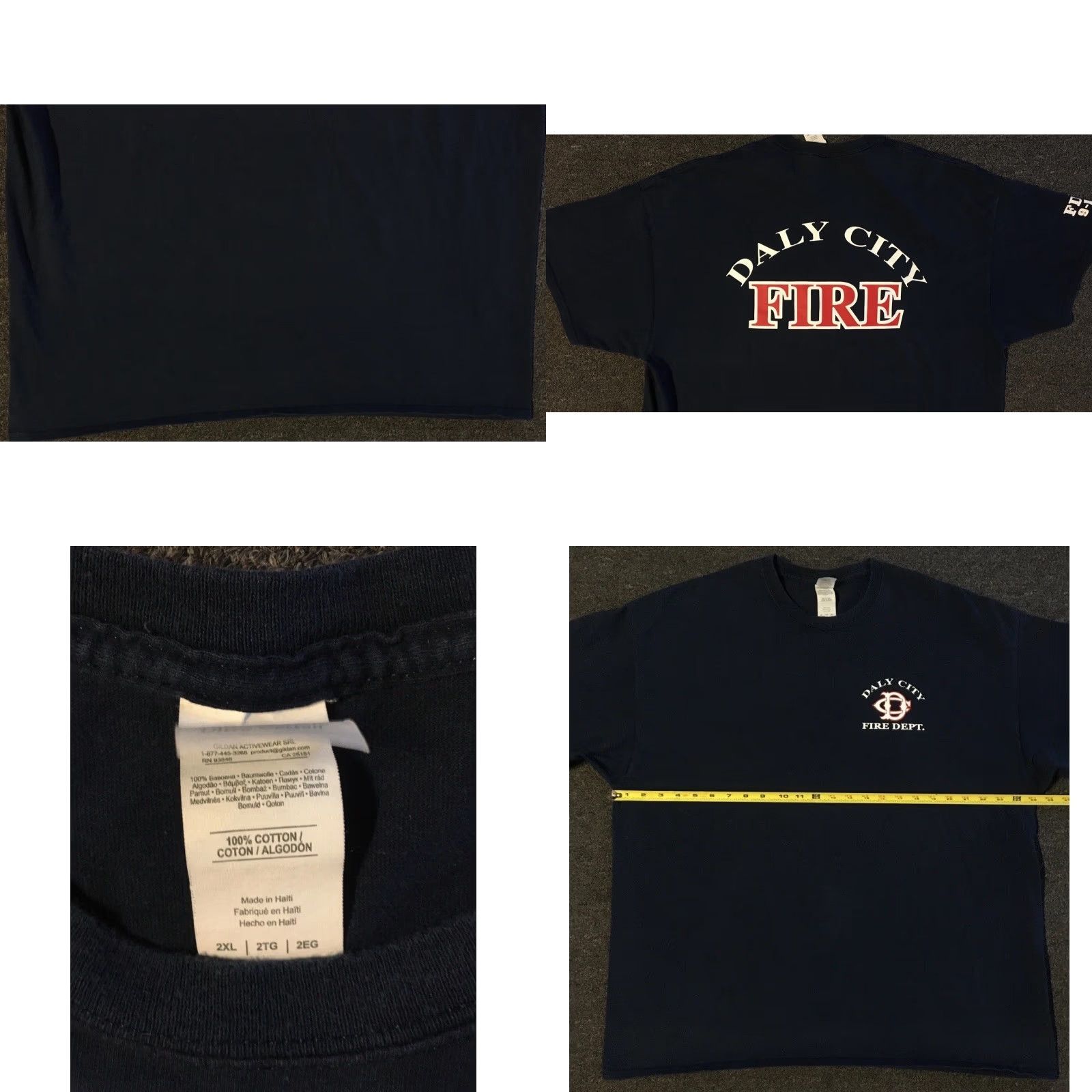 Vintage Vtg Daly City Fire Dept Faded Shirt XXL Police SF Fighter Cop Biker Grunge 90s Shirt Mens Blue 2XL Fire Fighter USA California 80s 90s Vintage T-Shirt Size US XXL / EU 58 / 5 - 8 Thumbnail