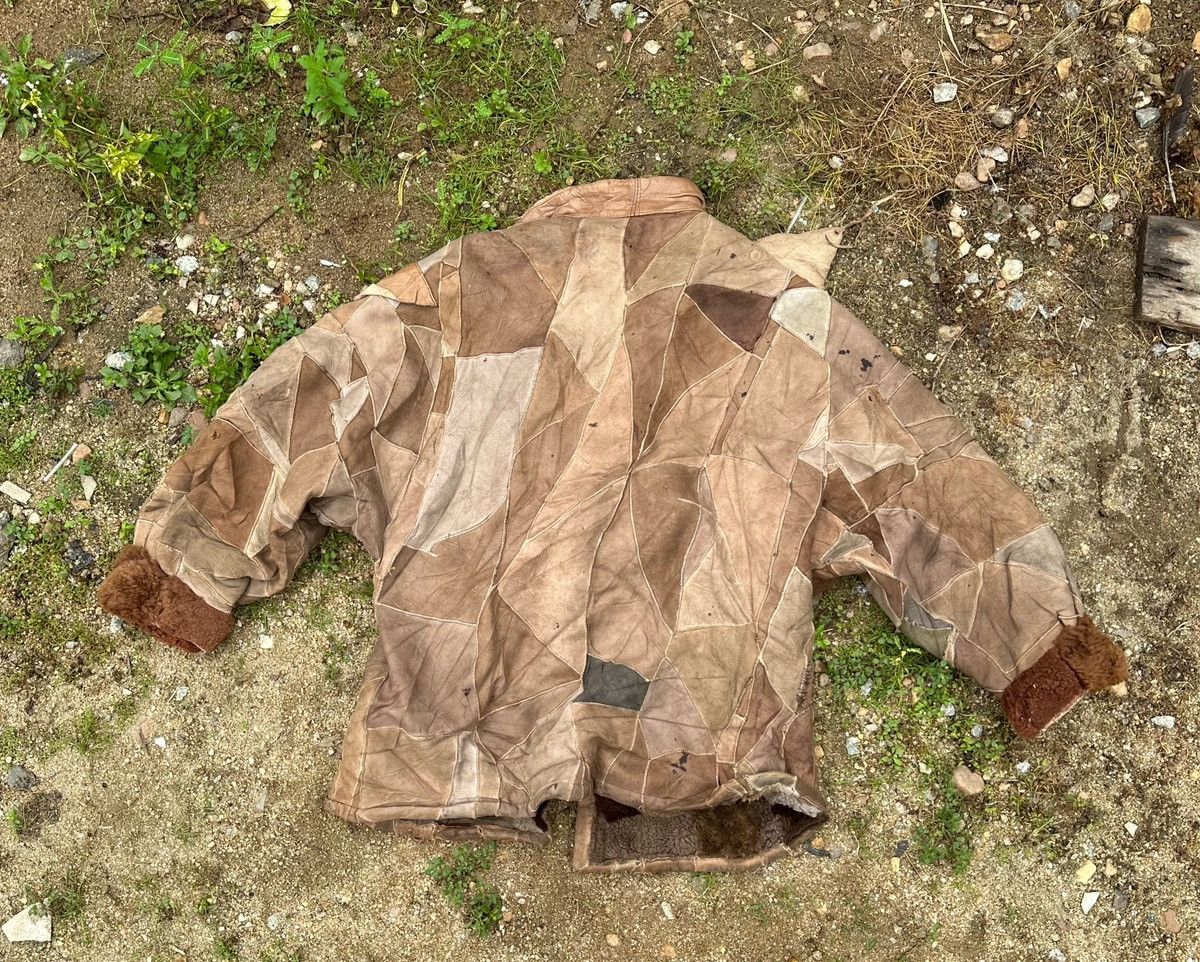 Leather Leather jacket patchwork inspired Issey Miyake Size US M / EU 48-50 / 2 - 6 Thumbnail
