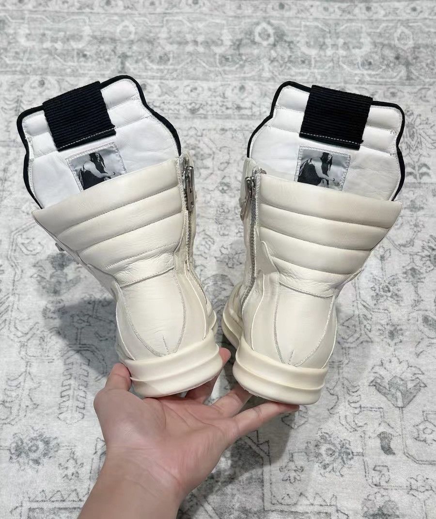Rick Owens Rick Owens Geobasket milk white leather women's Size US 7 / IT 37 - 7 Thumbnail
