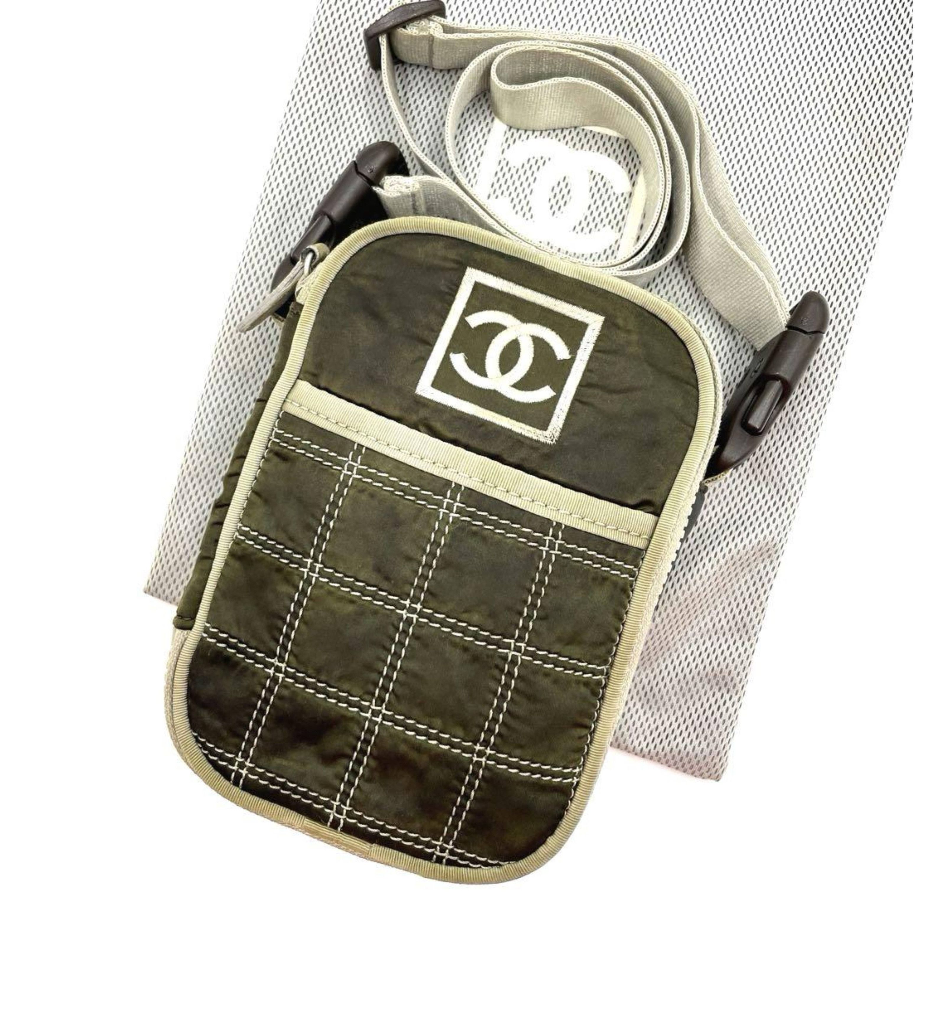 image of Chanel Sports Line Shoulder Crossbody Bag in Olive, Men's