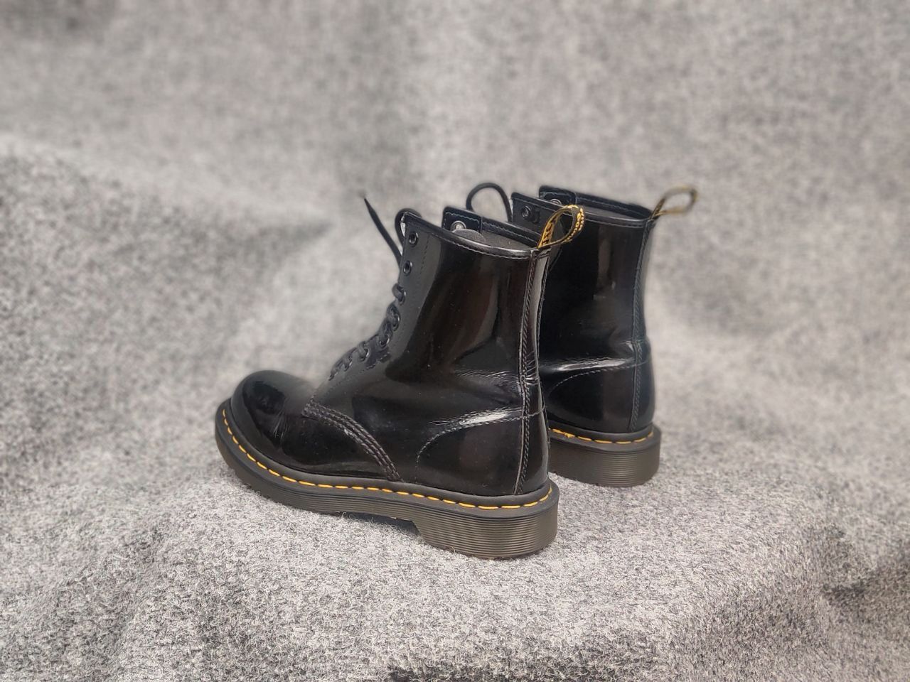 Dr. Martens Dr. Martens 11821 Patent Black Leather Combat lace up Boots Size US 6 / IT 36 - 8 Thumbnail