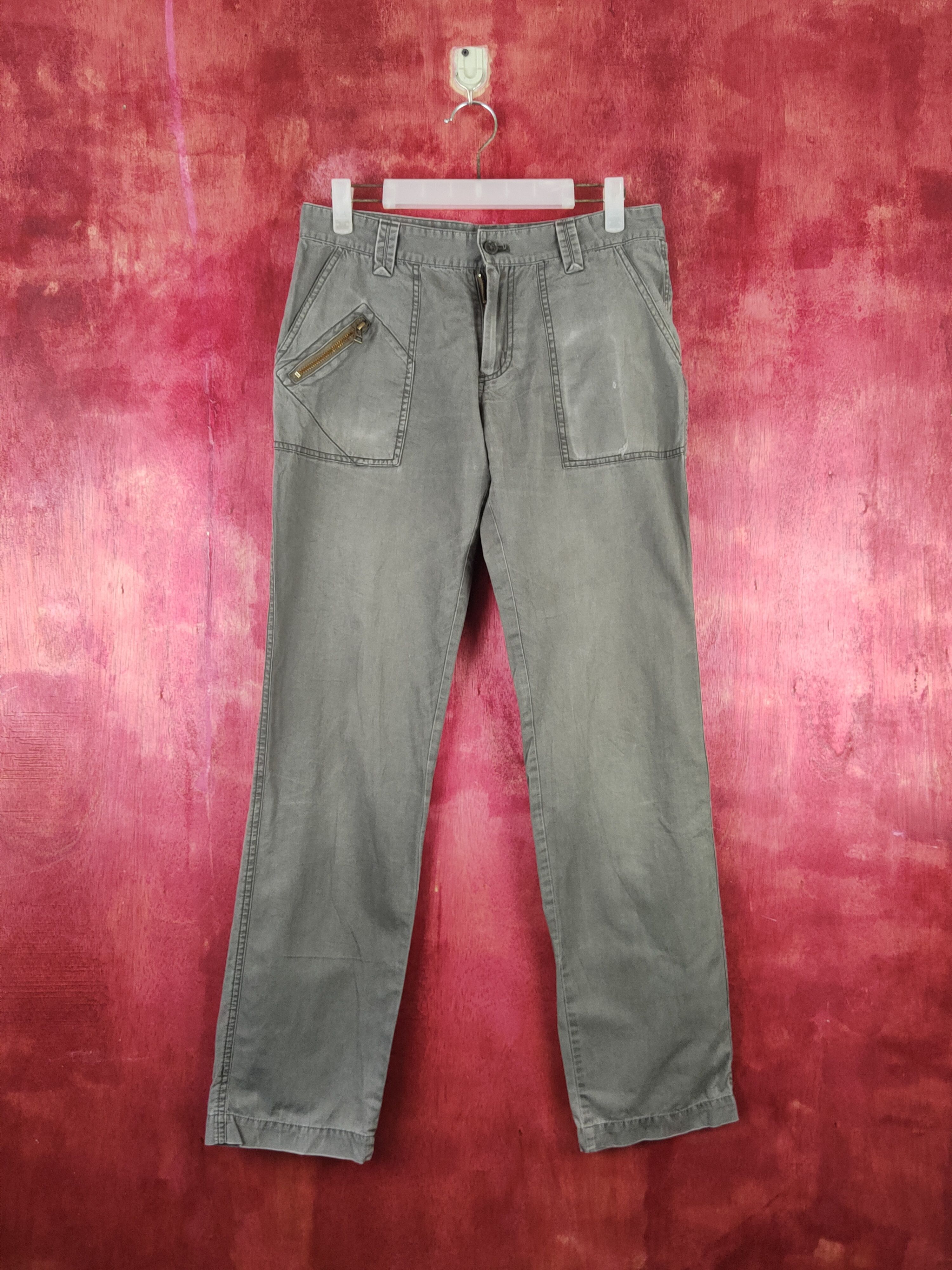 image of Vintage Tradition&history Army Green Multipocket Casual Pants S1720, Men's (Size 30)